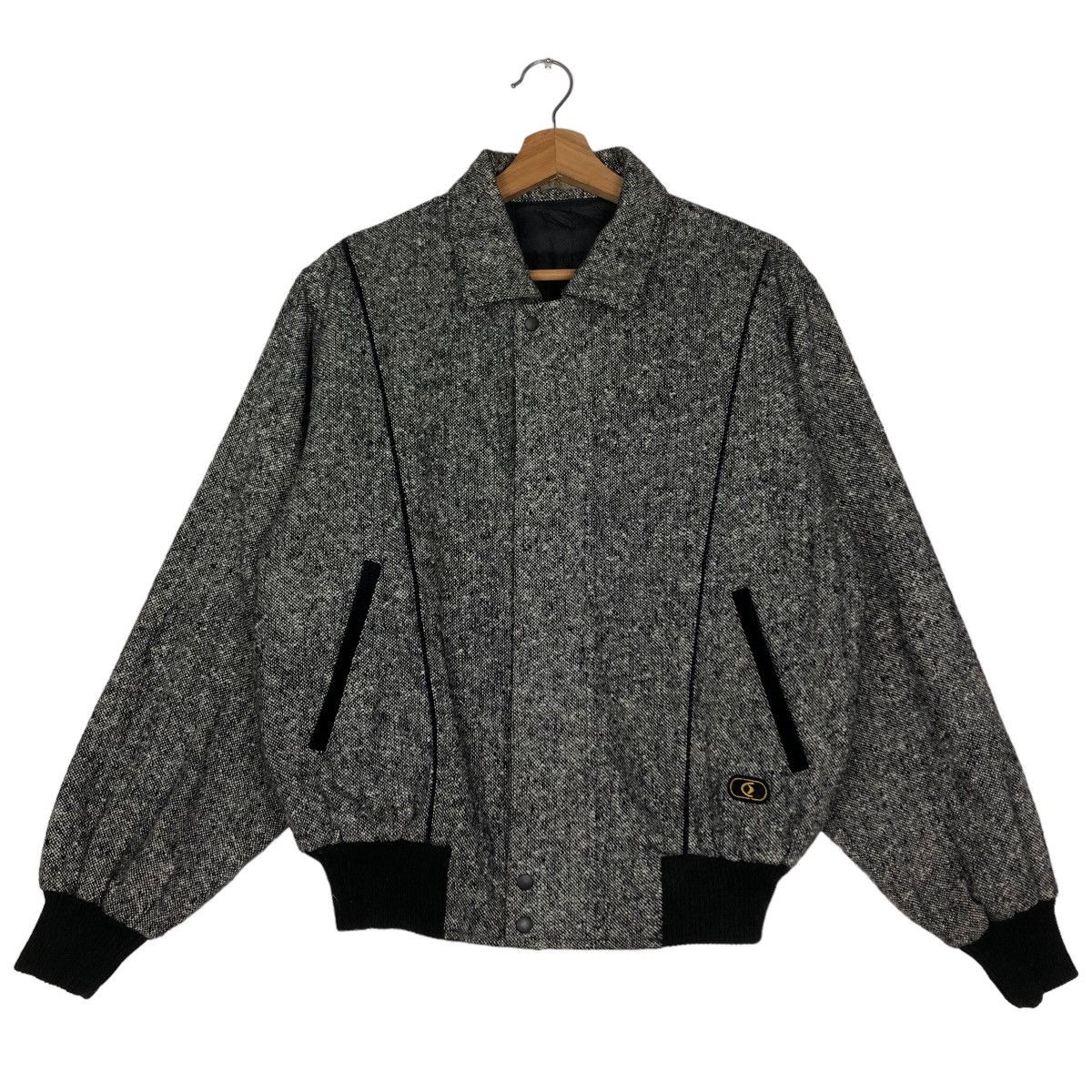 Japanese Brand 🔥90’s Herringbone Wool Bomber Jacket Cimuka Issey Miyake Size US M / EU 48-50 / 2 - 1 Thumbnail