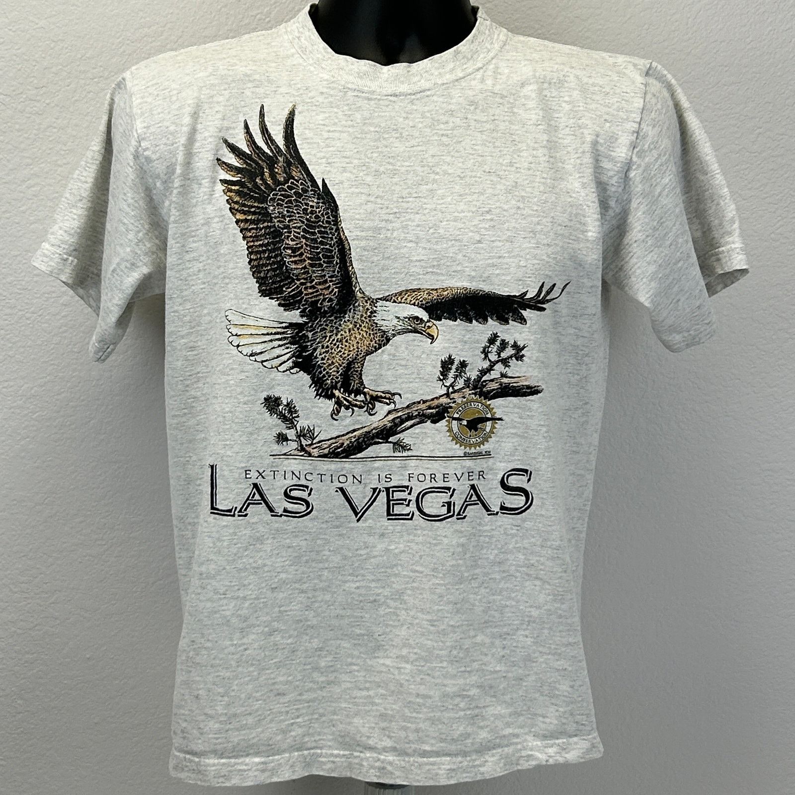 Vintage Vintage Bald Eagle Extinction T Shirt Mens Medium Gray 90s Size US M / EU 48-50 / 2 - 2 Thumbnail