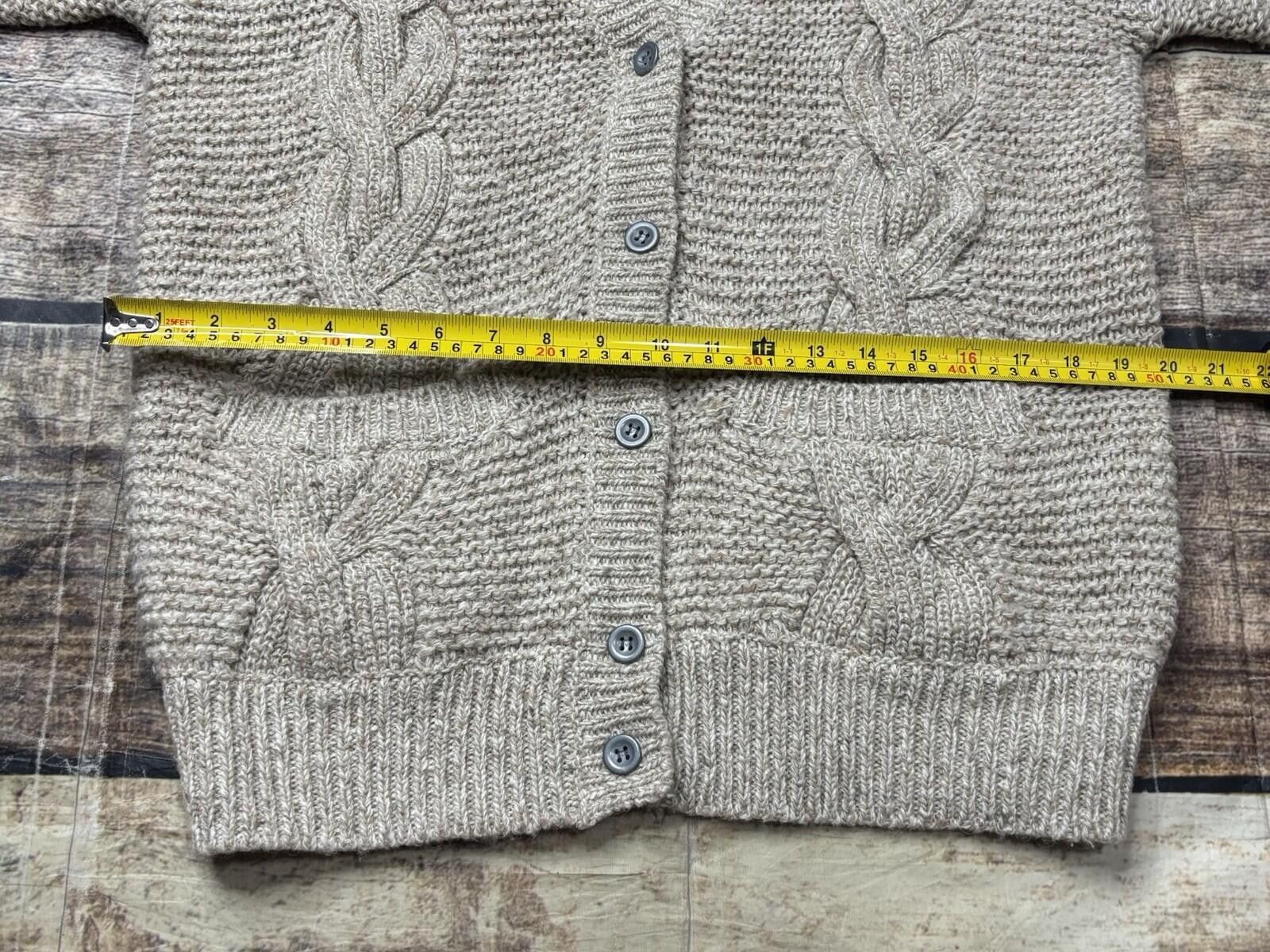 Other VTG Lizwear Cardigan Sweater Womens S Chunky Cable Knit Wool Size S / US 4 / IT 40 - 10 Thumbnail