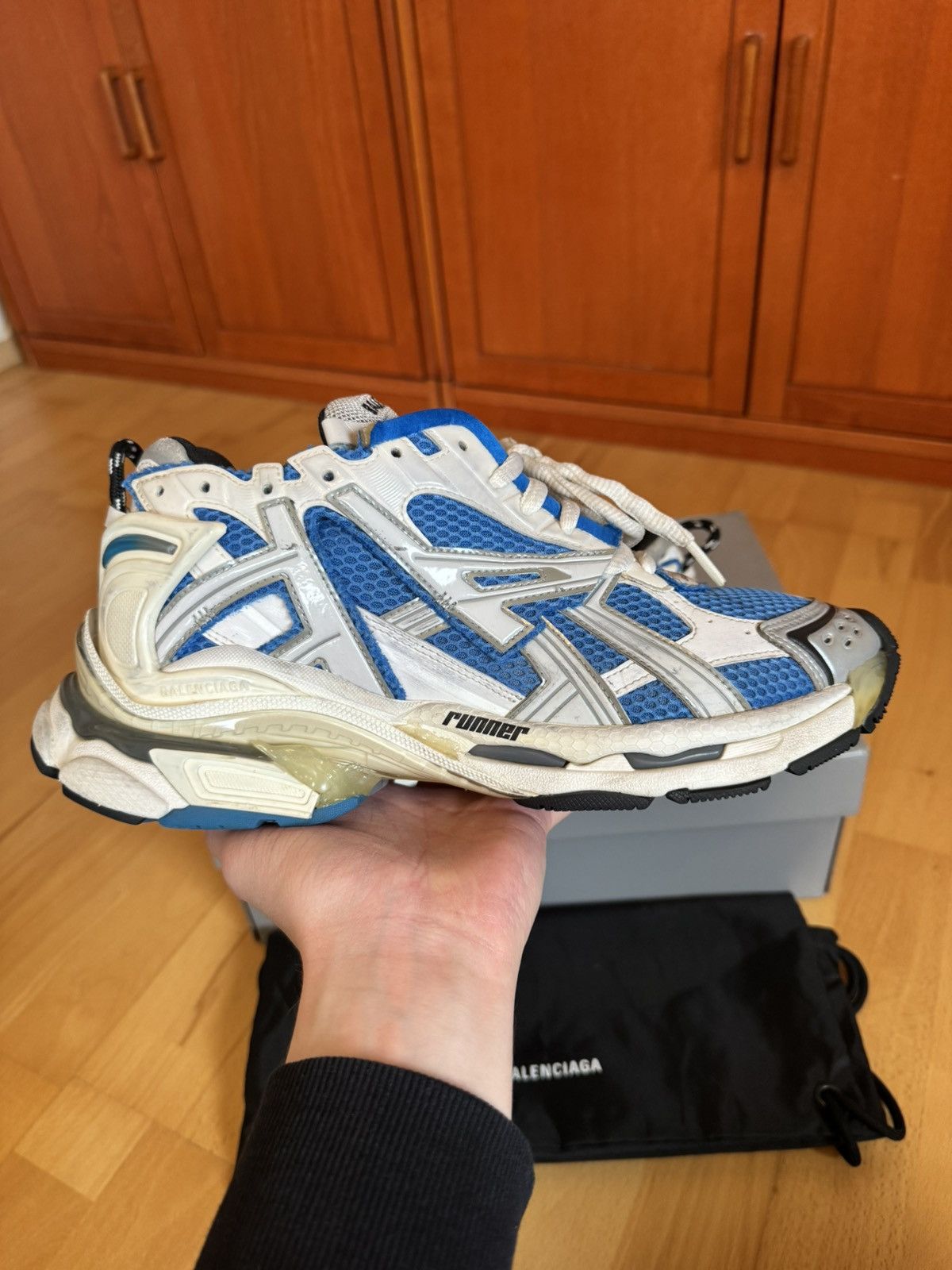 Balenciaga Balenciaga Runner Blue White Size US 9 / EU 42 - 3 Thumbnail