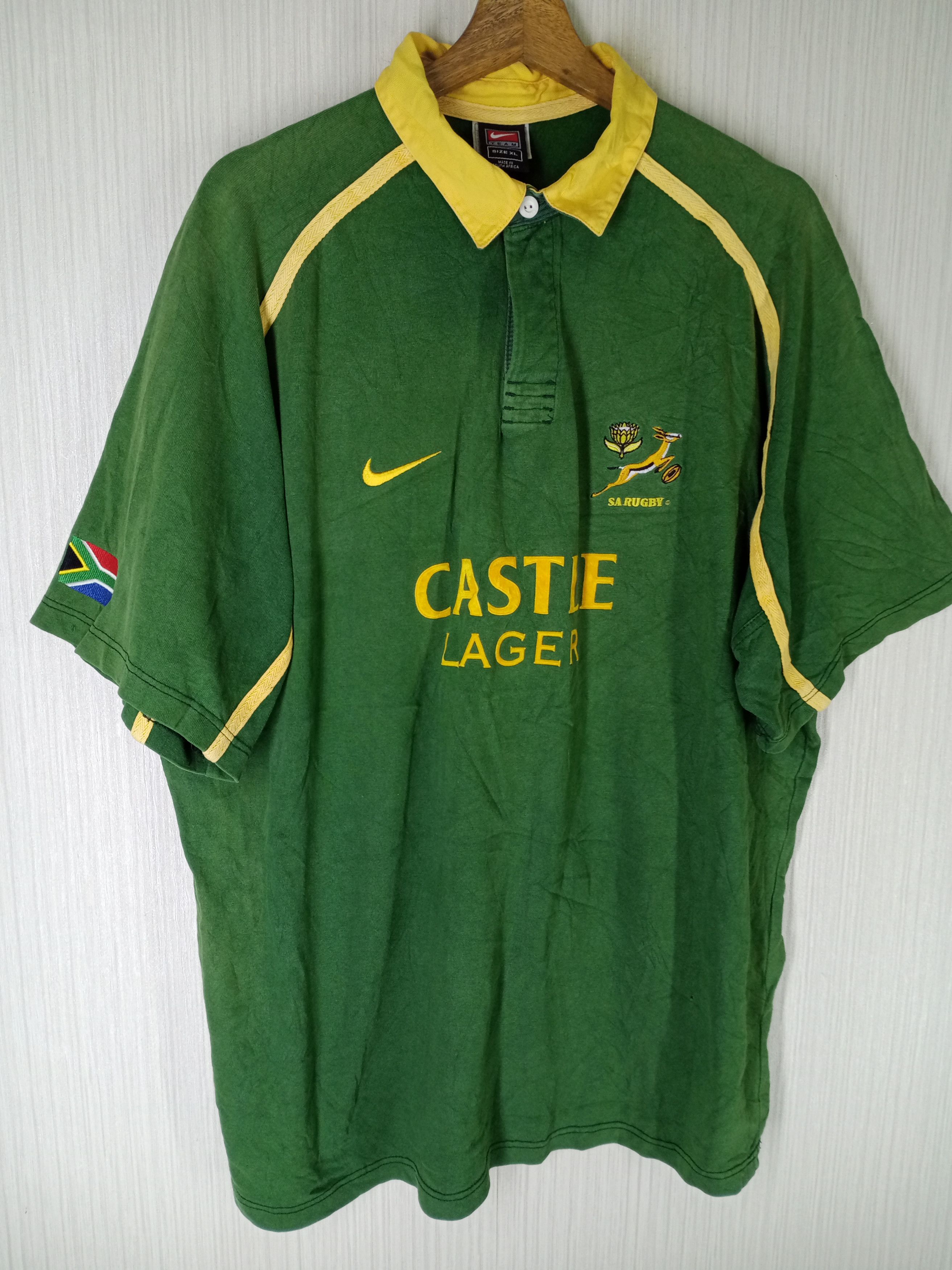 Nike Vintage Nike Team South Africa Castle Lager Rugby Jersey Size US XL / EU 56 / 4 - 3 Thumbnail