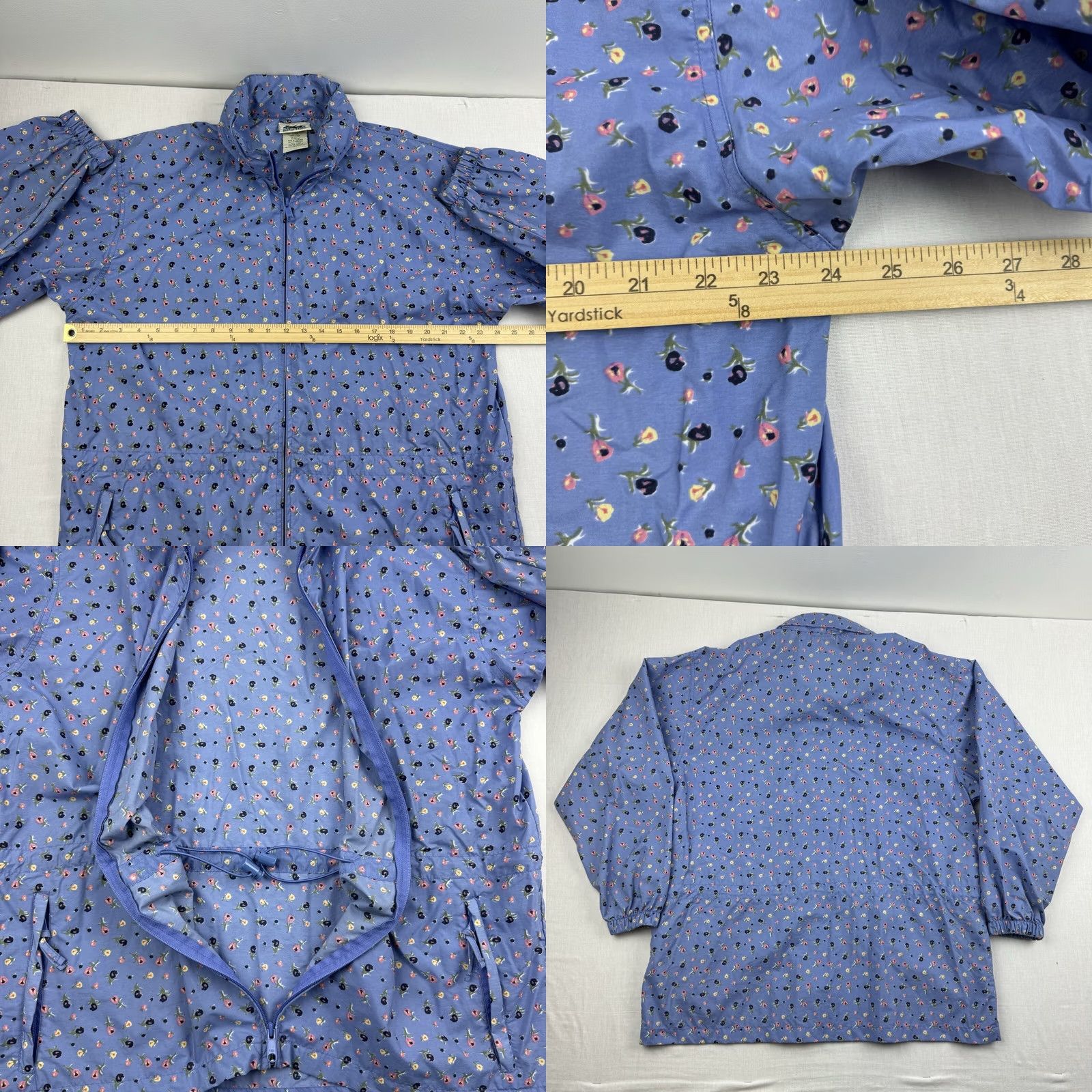 Northern Reflections VINTAGE Northern Reflections Jacket Womens Large Blue Flower 90s Windbreaker Size L / US 10 / IT 46 - 8 Thumbnail