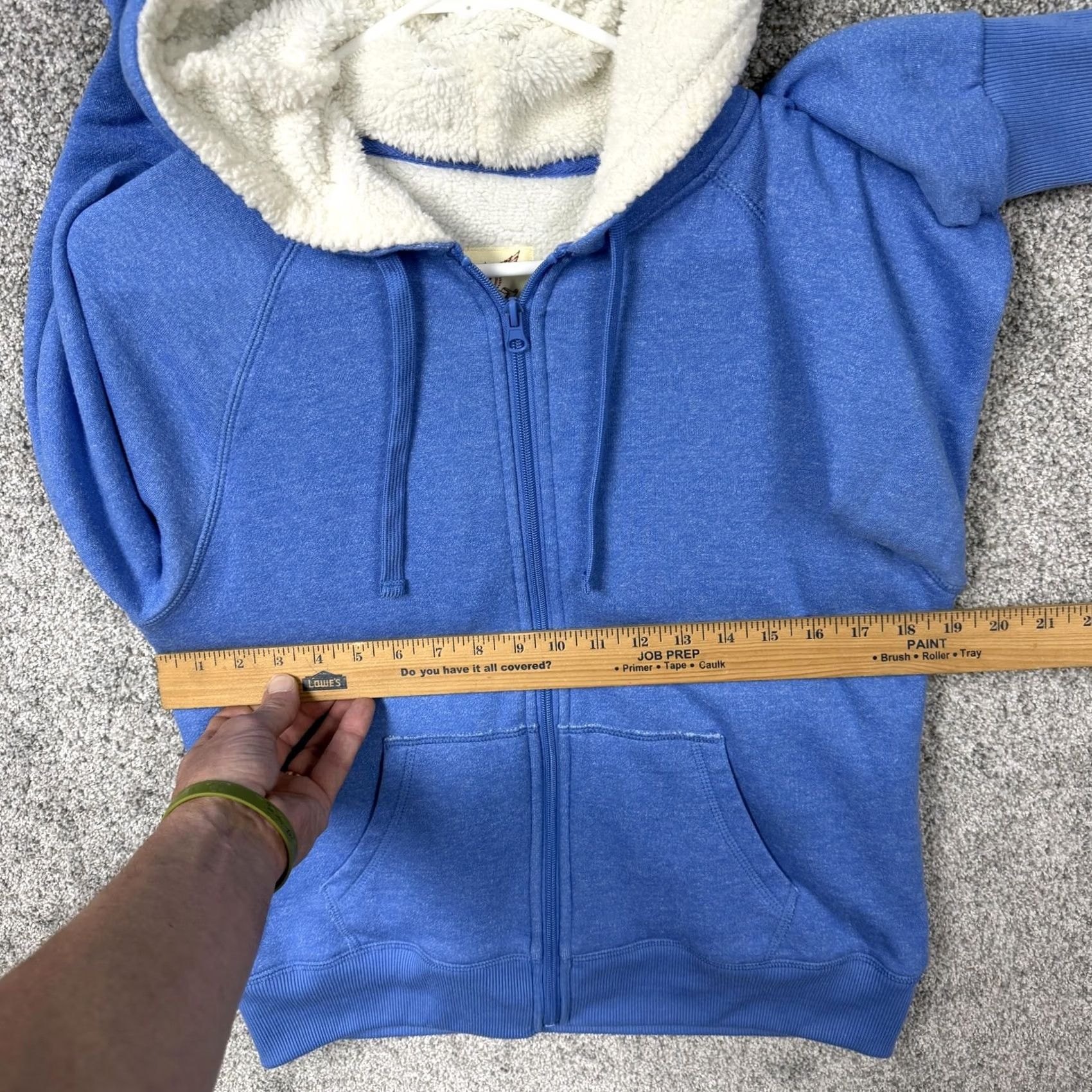 Faded Glory Faded Glory Hoodie Womens L 12-14 Blue Full Zip Sherpa Lined Winter Cabincore Hoodie Womens L 12-14 Blue Full Zip Sherpa Lined Winter Cabincore Size XL / US 12-14 / IT 48-50 - 4 Thumbnail