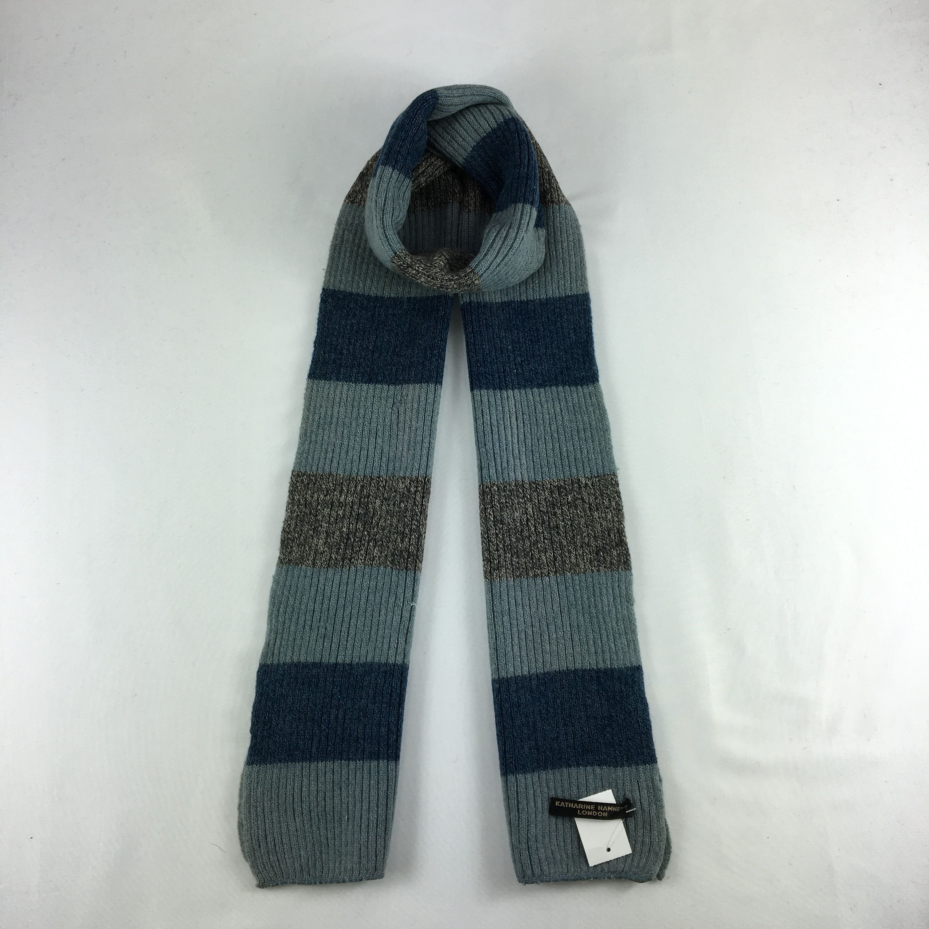 Katharine Hamnett London × Vintage Vintage Katharine Hammnet Scarf Muffler Wool Cashmere Scarve Size ONE SIZE - 1 Thumbnail