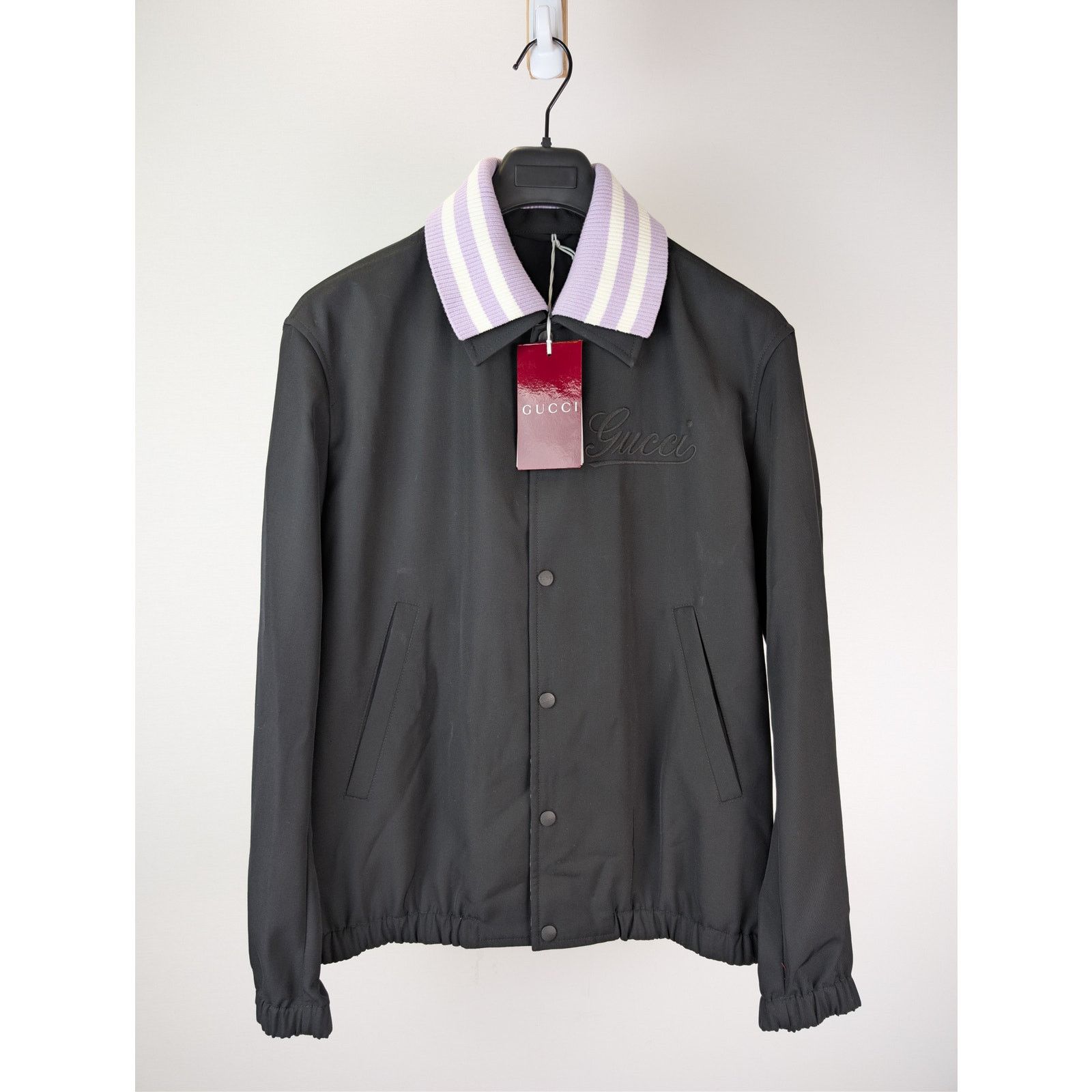 Gucci o1rshd1 Logo-Embroidered Twill Blouson Jacket in Black Size US M / EU 48-50 / 2 - 2 Thumbnail