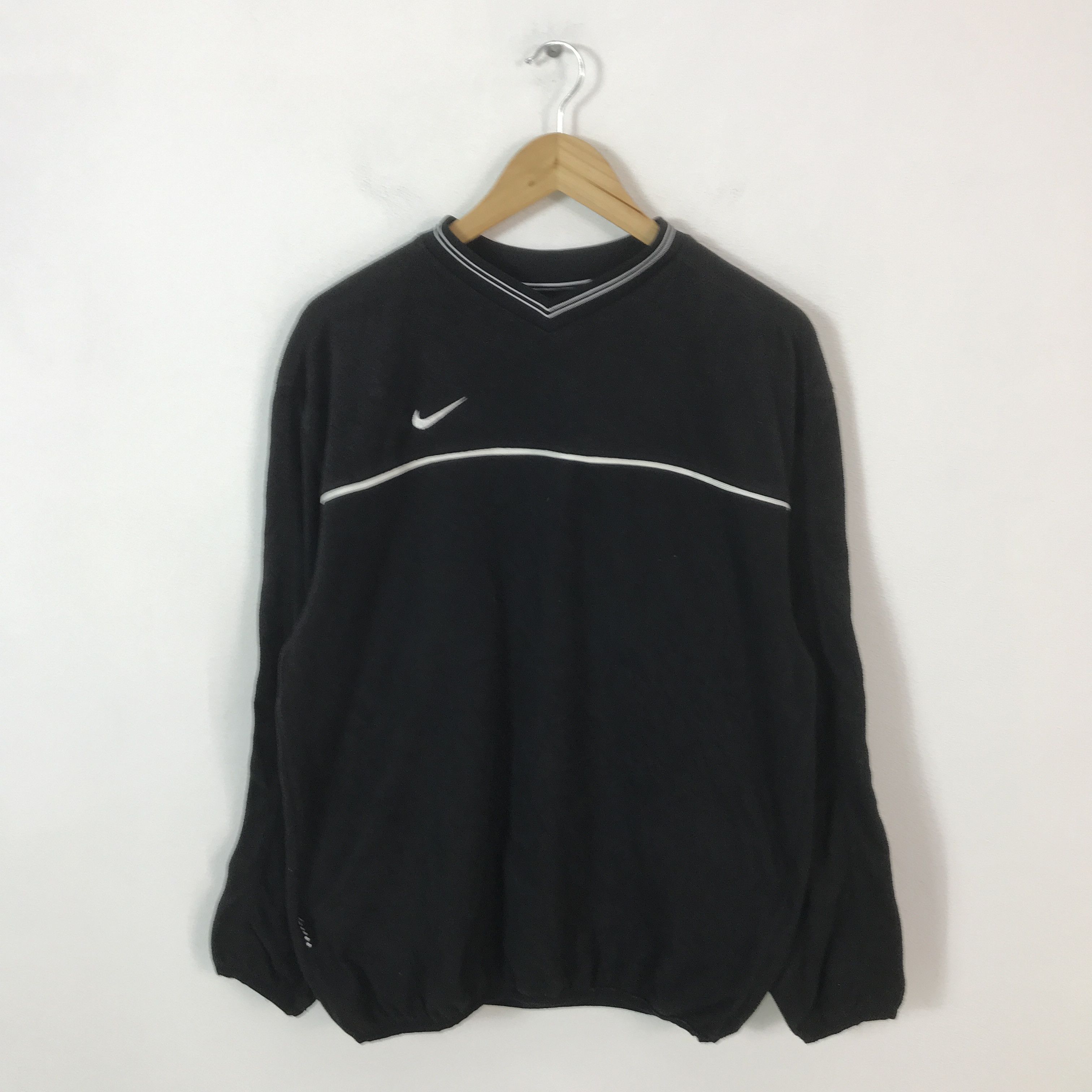 Nike Vintage Nike Team Fleece V-Neck Sweatshirt Size US L / EU 52-54 / 3 - 1 Thumbnail