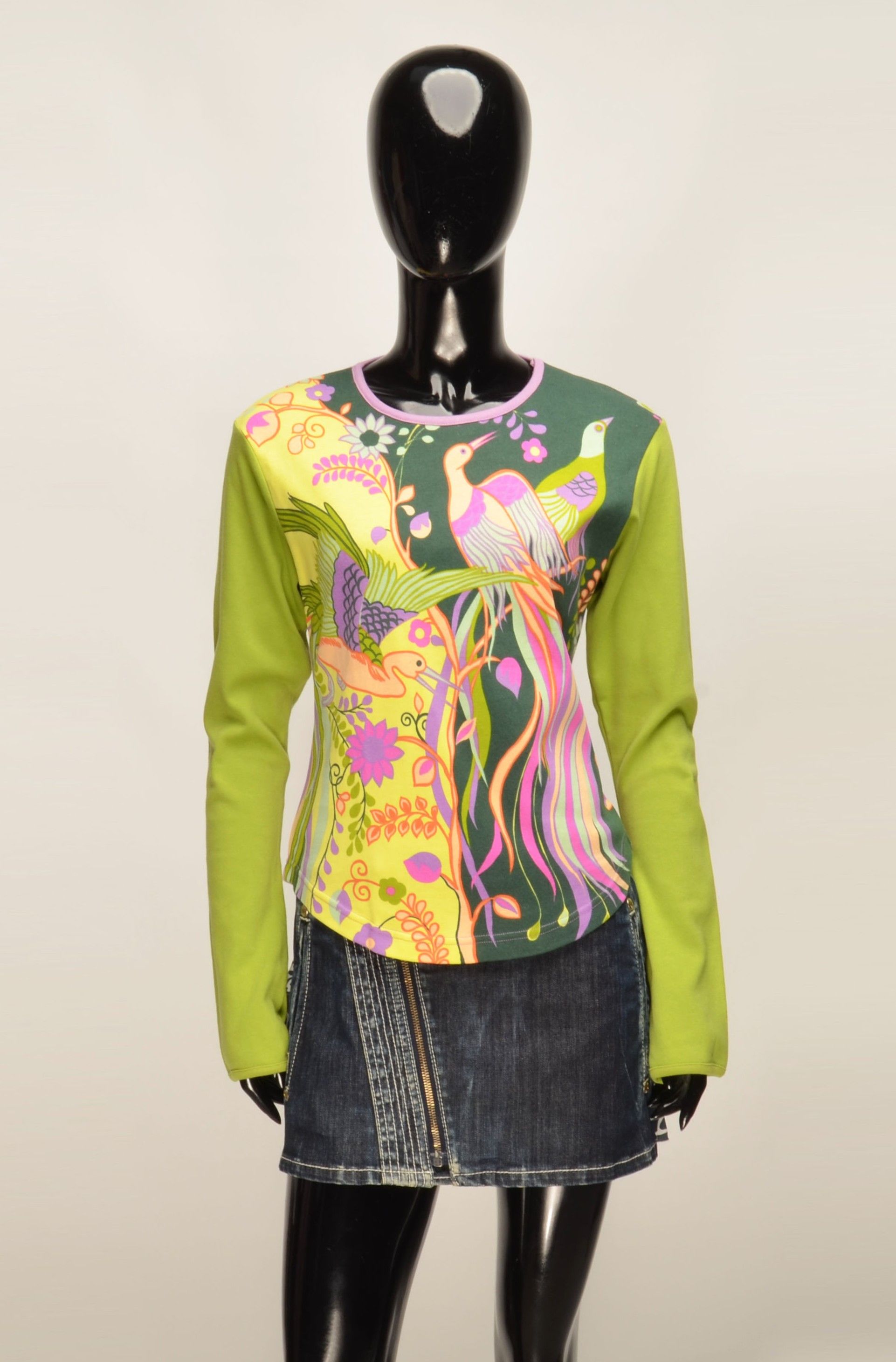Vintage Vintage Cosmos Jeans Y2K Fantasy Bird Print Psychedelic Top Size XL / US 12-14 / IT 48-50 - 1 Thumbnail