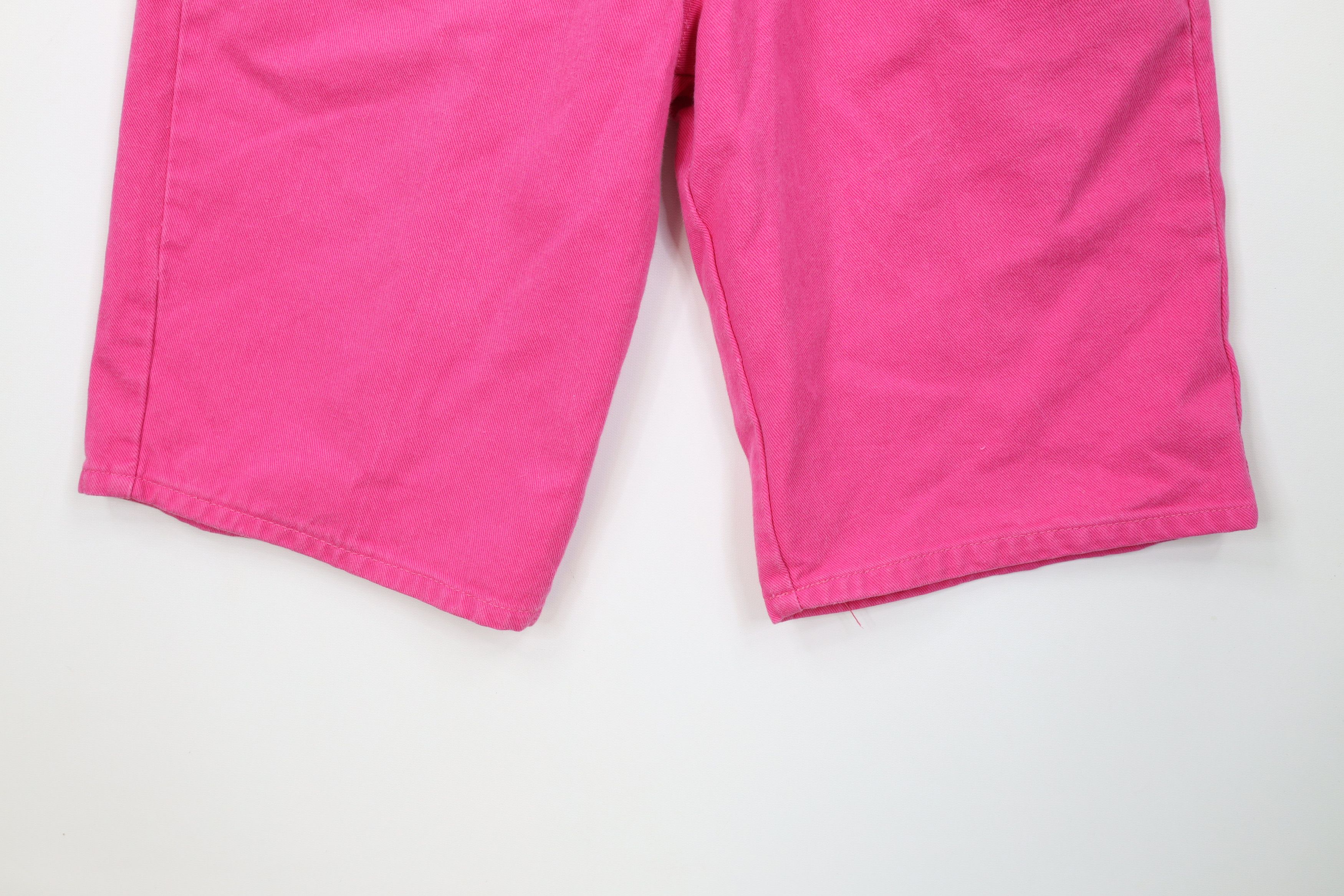 Vintage Vintage 90s Unionbay Surfing Fit Denim Jean Shorts Pink Size 34" / US 12 / IT 48 - 4 Thumbnail