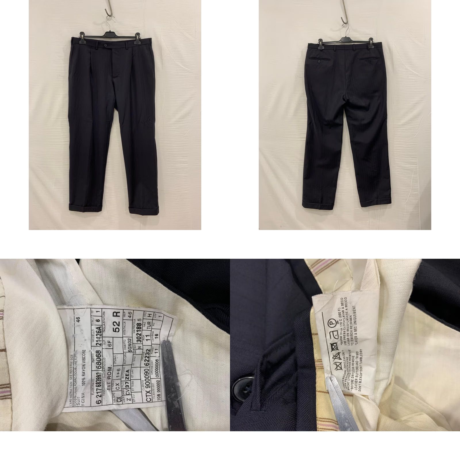 Ermenegildo Zegna Ermenegildo Zegna Traveller Micronsphere 2 Piece Suit Navy Blue 50R US 40R Wool Wool Travel Mens Regular Jacket Pants Size 50R - 8 Thumbnail