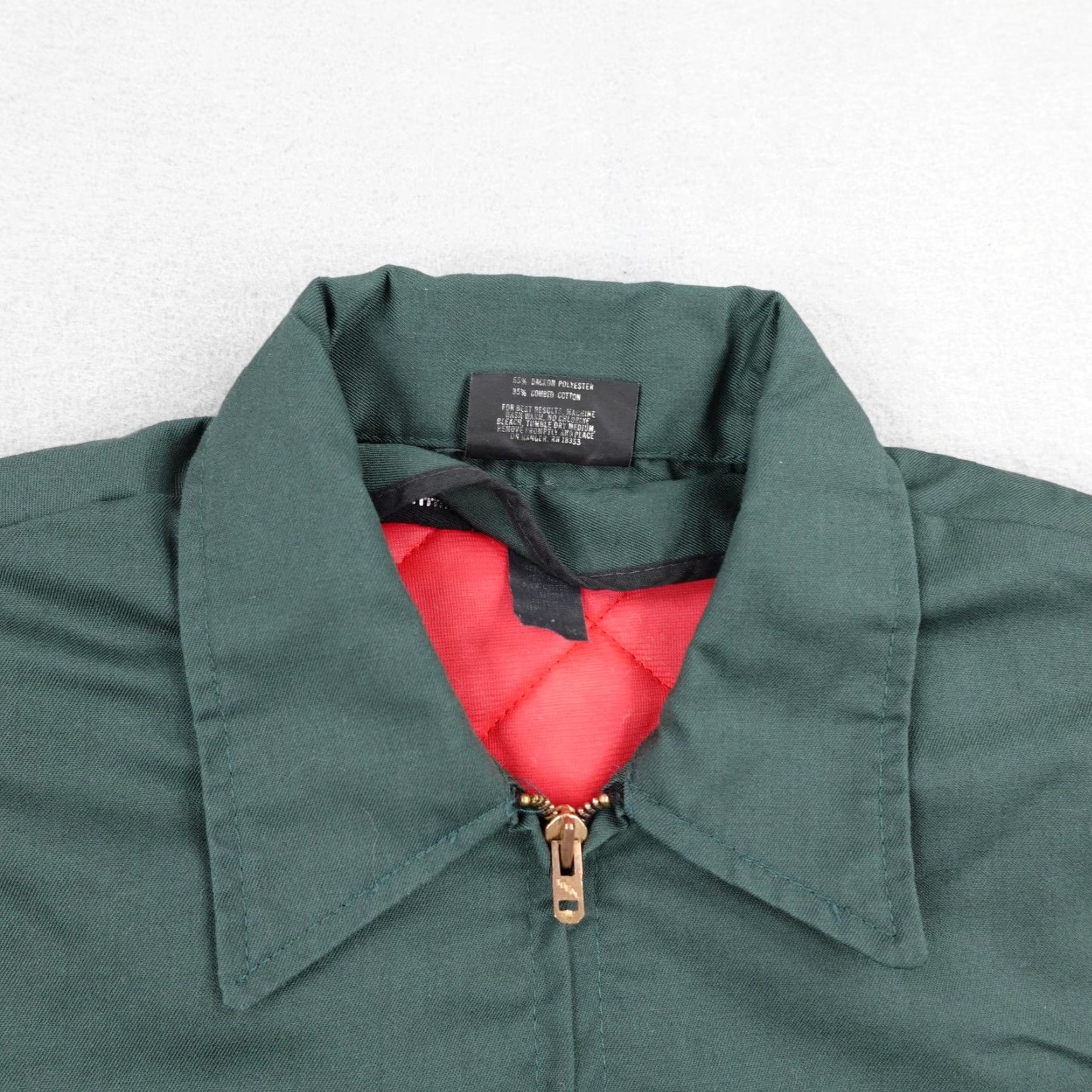 Vintage VINTAGE Toppmaster Jacket Mens 44 Green Gabardine Quilt Lined Work Coat Jacket Green 80s Outdoor USA Mens Vintage Casual Workwear Size US S / EU 44-46 / 1 - 2 Thumbnail