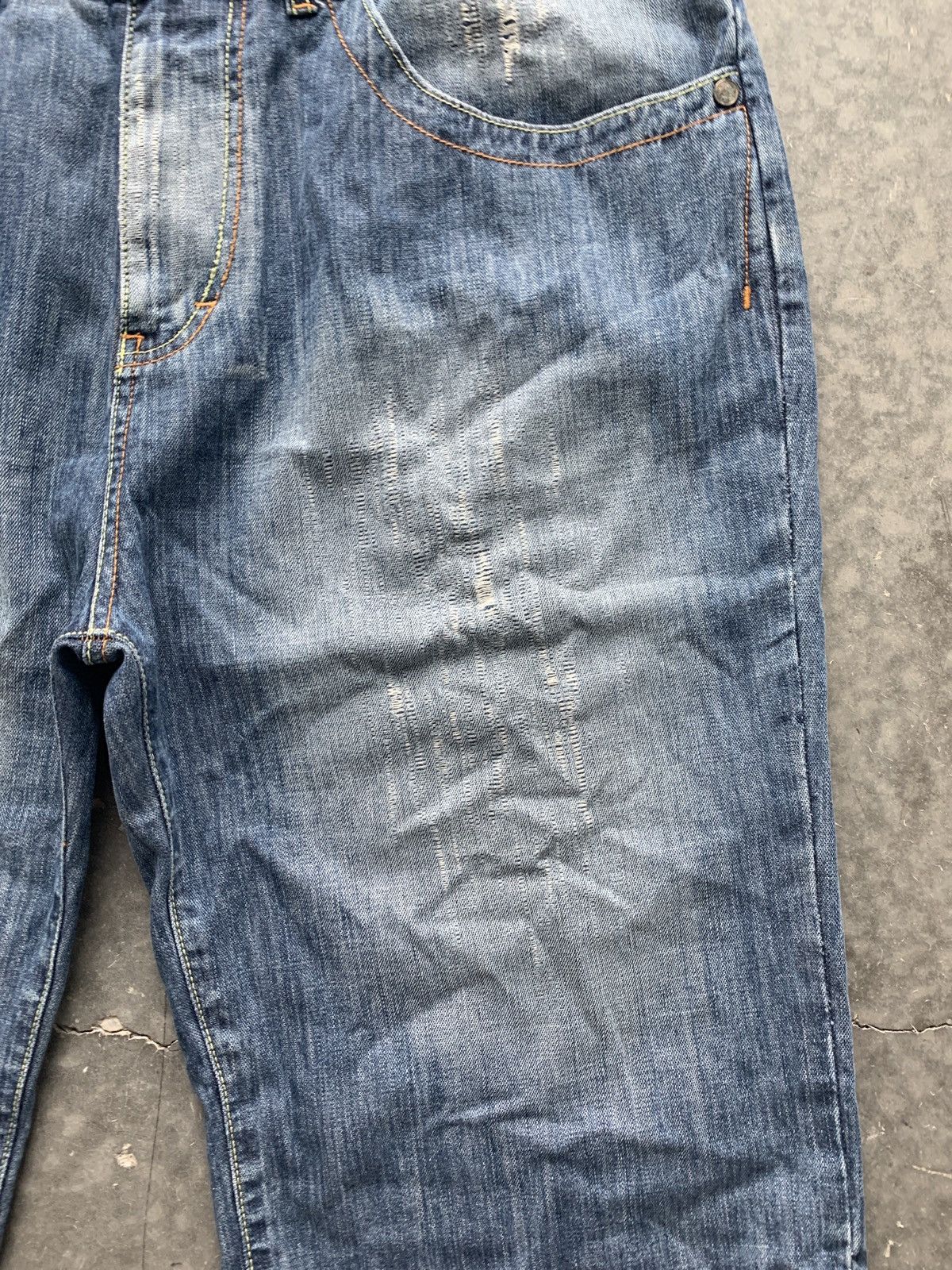 JNCO × Southpole × Vintage Crazy Vintage Y2K Distressed Baggy Jean Shorts Skater Size US 40 / EU 56 - 6 Thumbnail