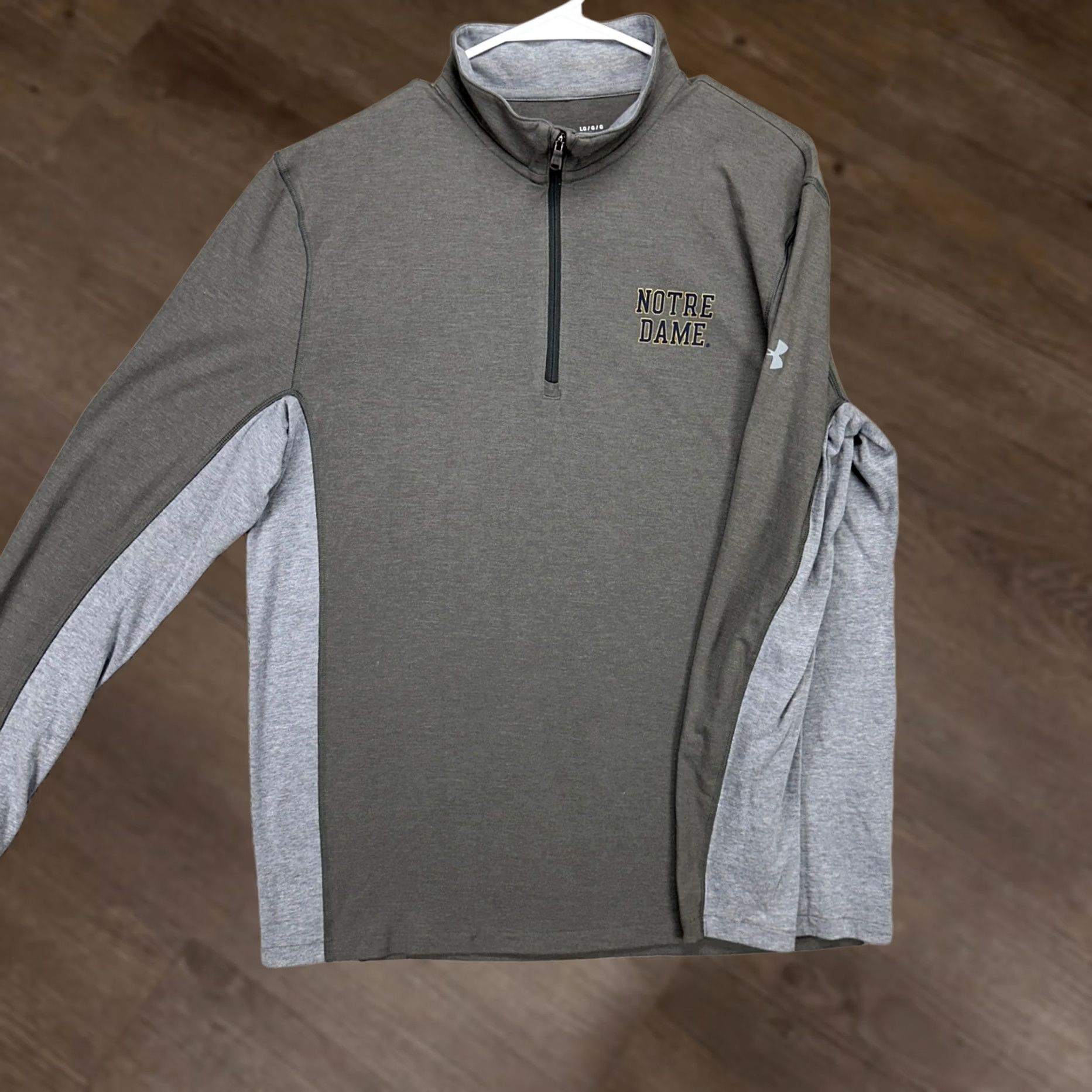 Under Armour VINTAGE Notre Dame Fighting Irish Pullover Shirt Men Large Gray Quarter Zip Under Armour Size US L / EU 52-54 / 3 - 1 Thumbnail