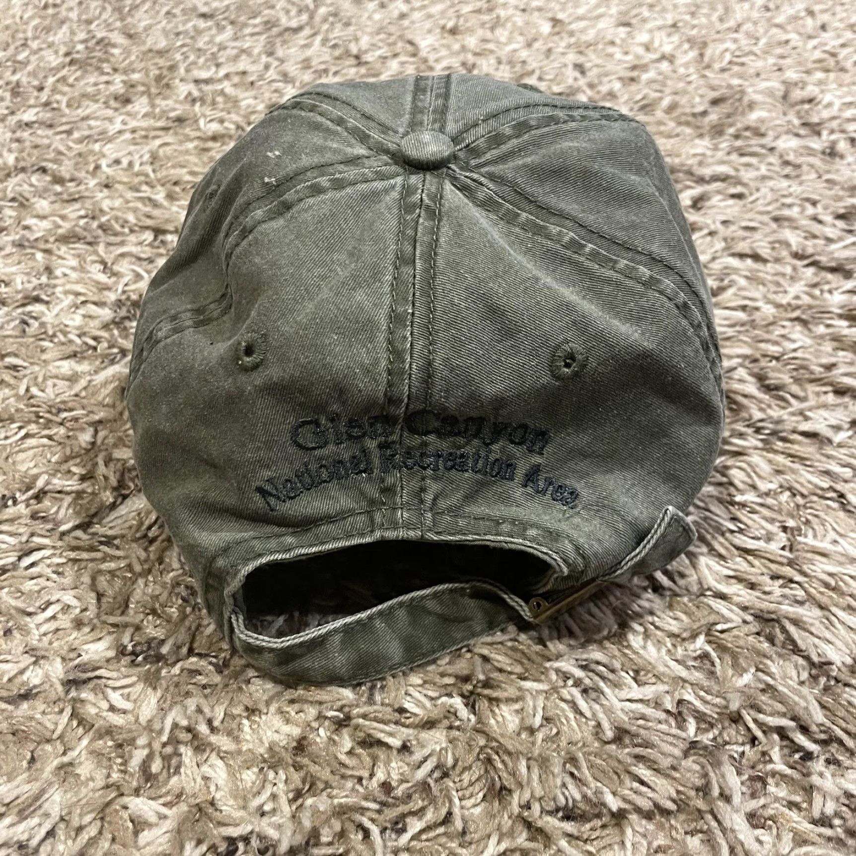 Ecco VINTAGE ECO Prarie Dog Glen Canyon National Recreation Hat Strap Back Green Dad Hat Size ONE SIZE - 6 Thumbnail