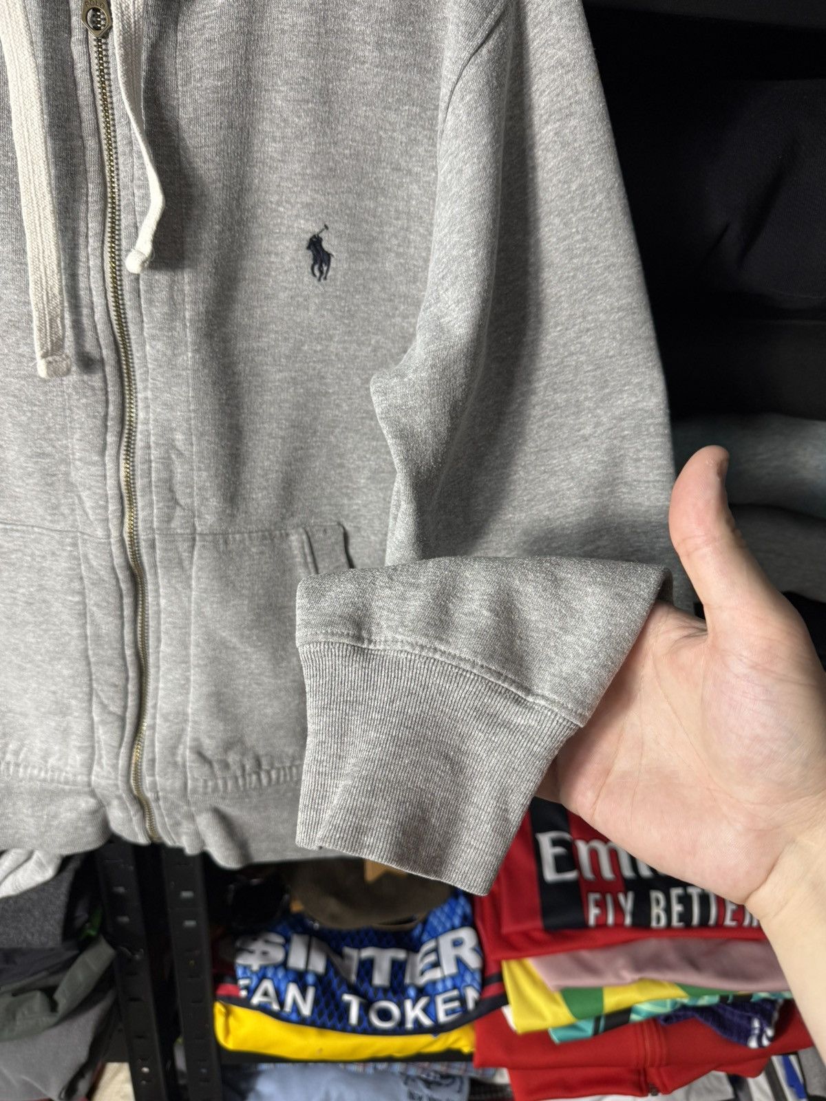 Polo Ralph Lauren Vintage Polo Ralph Lauren Zip Hoodie Grey Pony Logo Full Zip Size US S / EU 44-46 / 1 - 8 Thumbnail