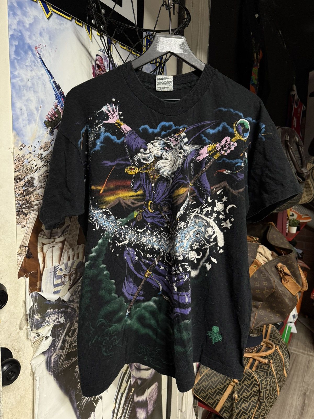Vintage Vintage 1994 Wizard Liquid Blue T-Shirt Rare Vtg XLarge Size US XL / EU 56 / 4 - 1 Thumbnail