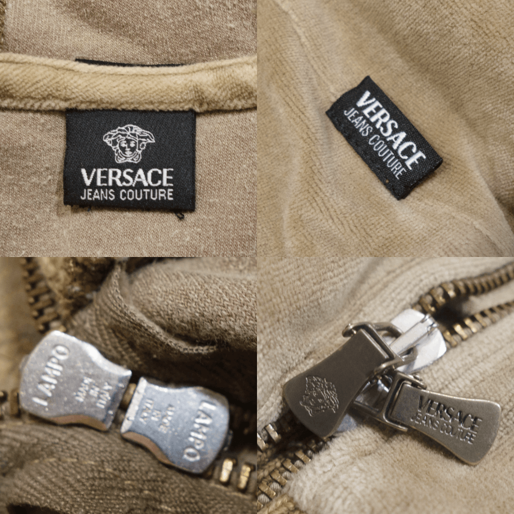 Versace 00S Logo Velour Hoodie Vintage Size US M / EU 48-50 / 2 - 9 Thumbnail