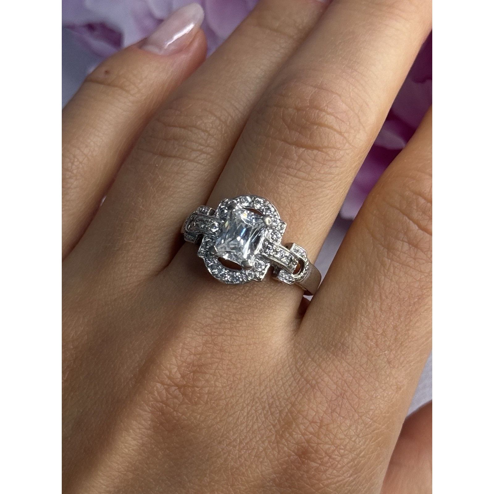 Jewelry BEAUTIFUL 925 STERLING SILVER CZ RING SIZE 10 Size ONE SIZE - 6 Thumbnail