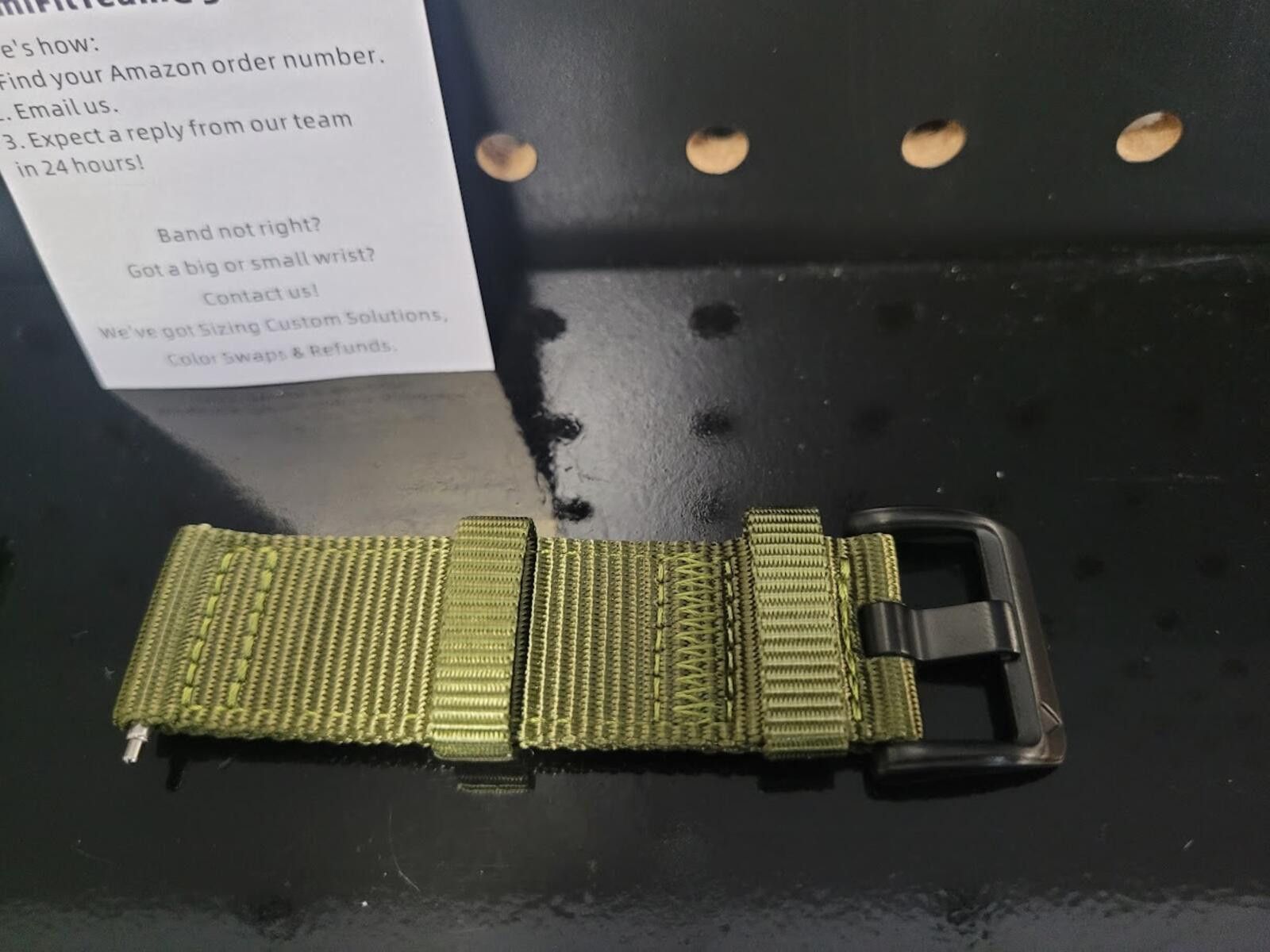 Other New Green Nylon Watch Band - NM - 22mm Military Style Size ONE SIZE - 2 Thumbnail