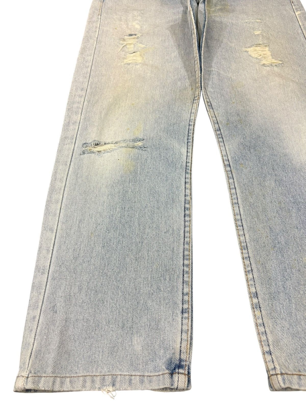Levi's Vintage 90s Levis 505 Light Wash Distressed Jeans Size US 32 / EU 48 - 6 Thumbnail