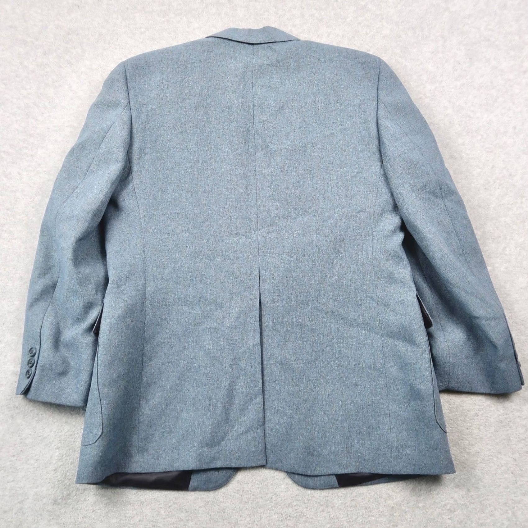 Levi's VINTAGE Levi'S Coat Mens 44S Blue VTG Action Suit Sta Prest Button Blazer Sport Size 44R - 2 Thumbnail