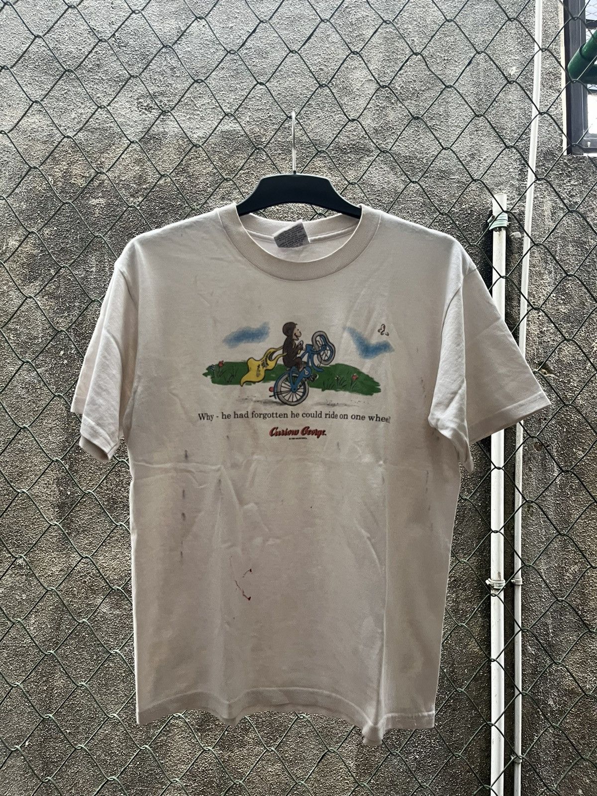 Vintage Vintage Curious George T Shirt 1997 90s Cartoon Tee Size US M / EU 48-50 / 2 - 2 Thumbnail