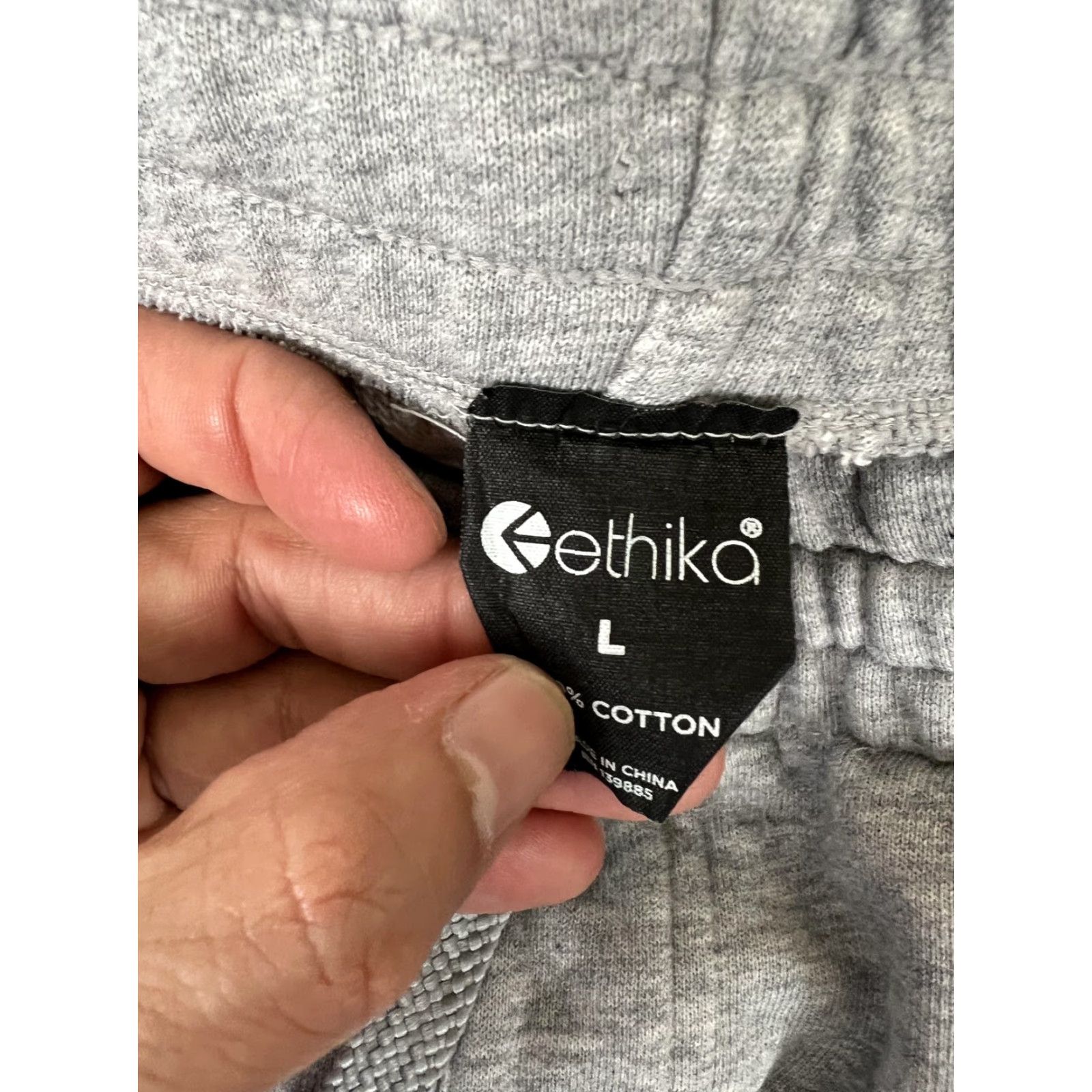 Vintage Ethika Sweat Shorts Mens L Gray Cotton Elastic Waist Drawstring Pockets Casual Size US 33 - 7 Thumbnail