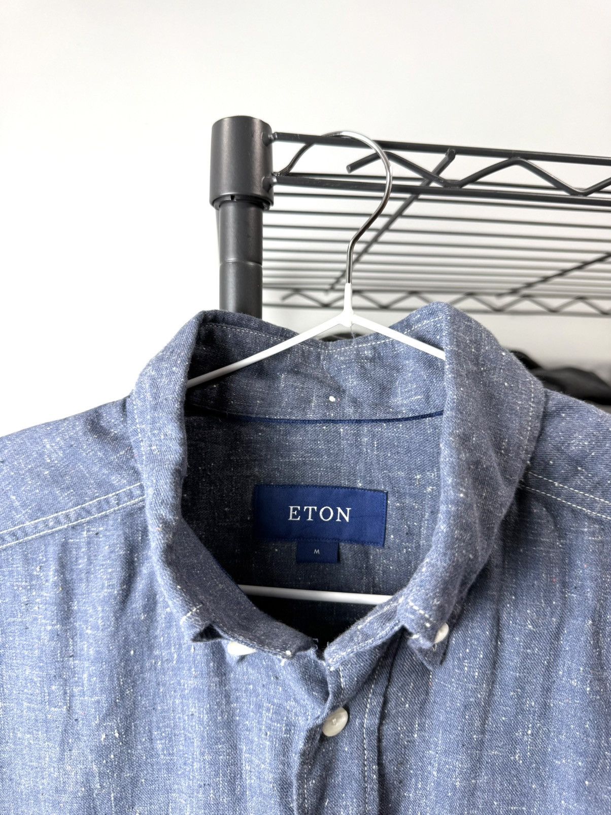 Eton Vintage French Style Eton Twill Overshot Shirt Size US M / EU 48-50 / 2 - 3 Thumbnail