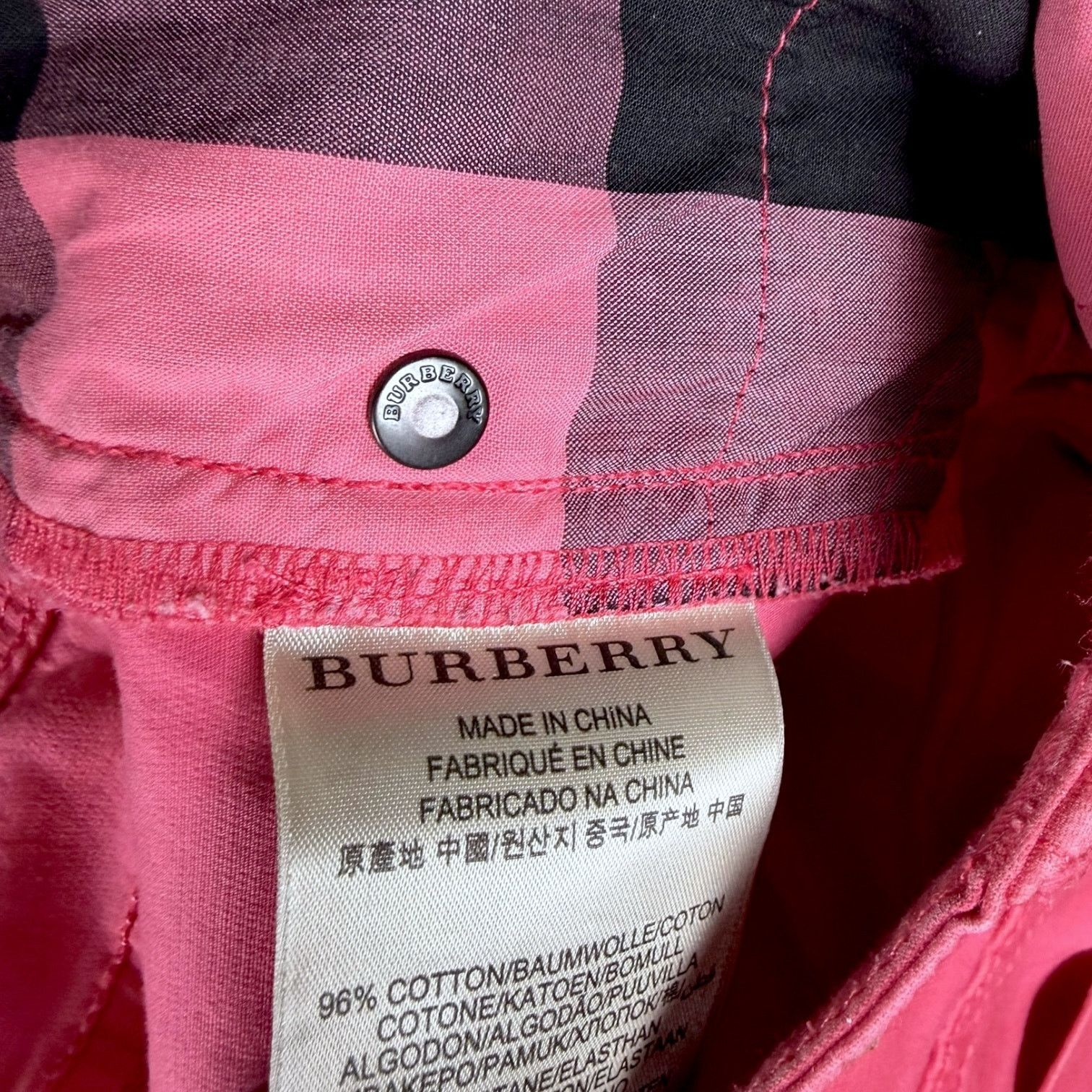 Burberry Burberry Brit Women's Skinny Crop Pink Jeans W29 $425 retail Size 29" - 10 Thumbnail