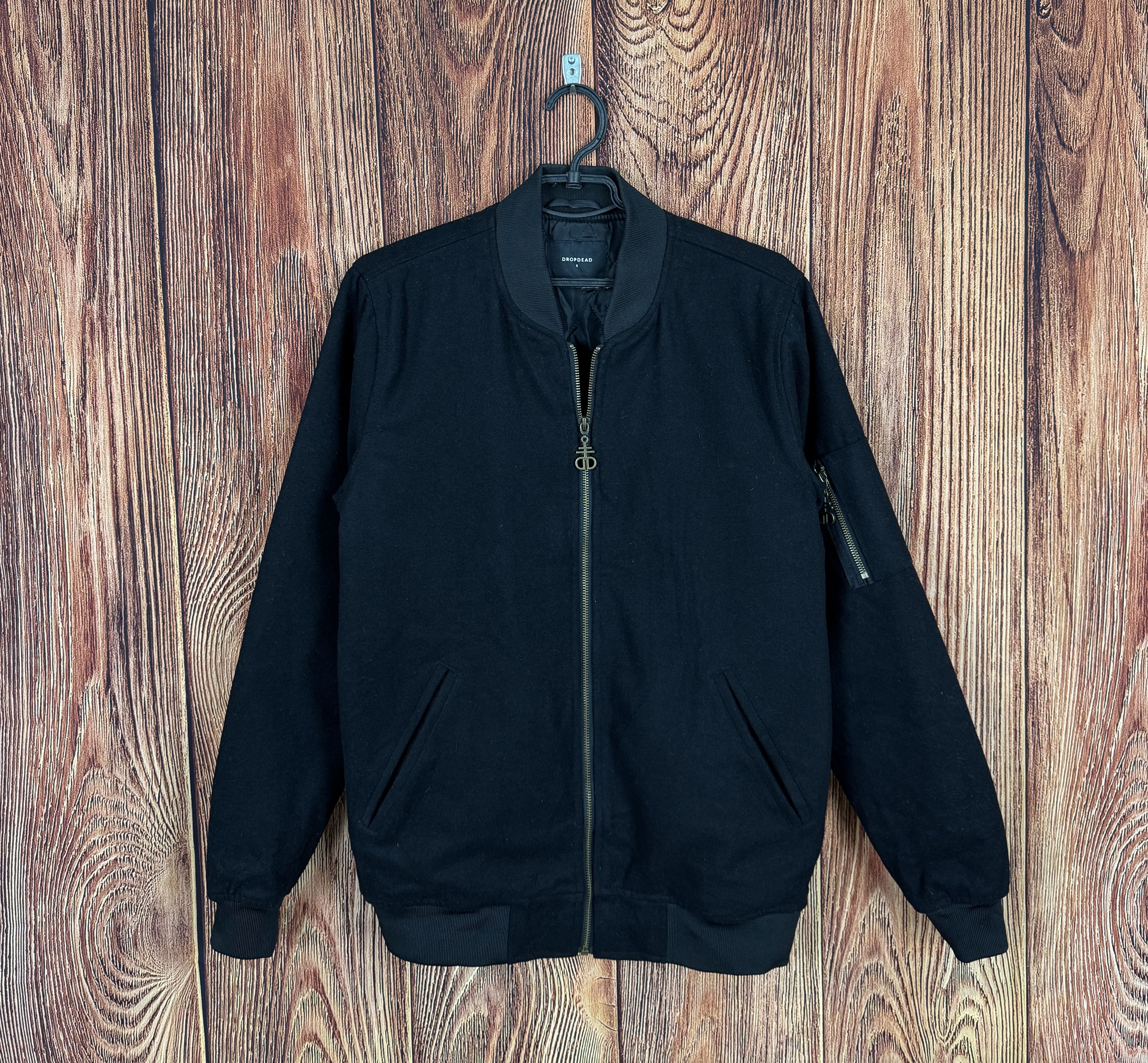 Drop Dead Drop Dead Lifetaker Embroider Black Wool Bomber Jacket Size US S / EU 44-46 / 1 - 3 Thumbnail
