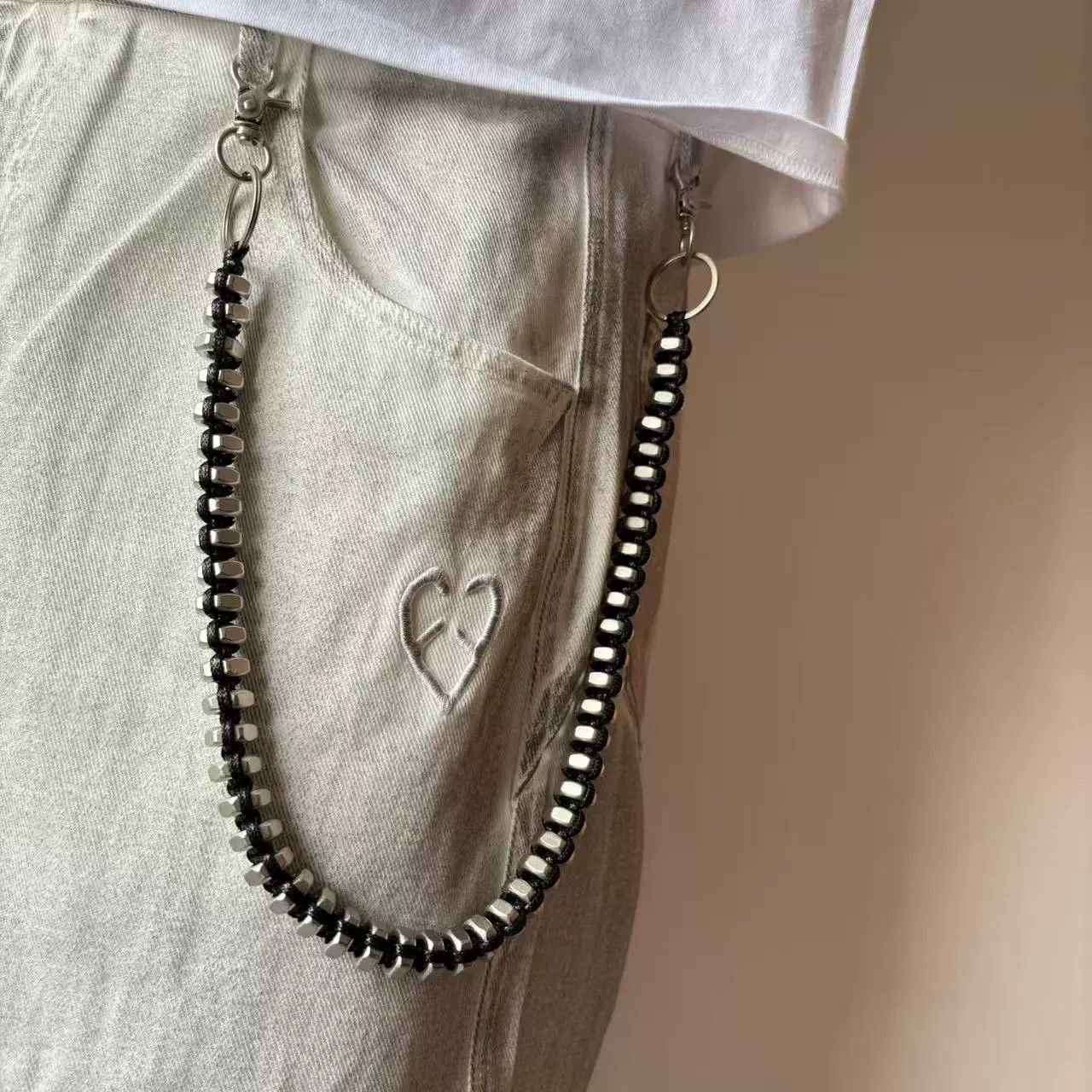 Vintage Retro hip-hop punk style jeans waist chain Size ONE SIZE - 1 Thumbnail