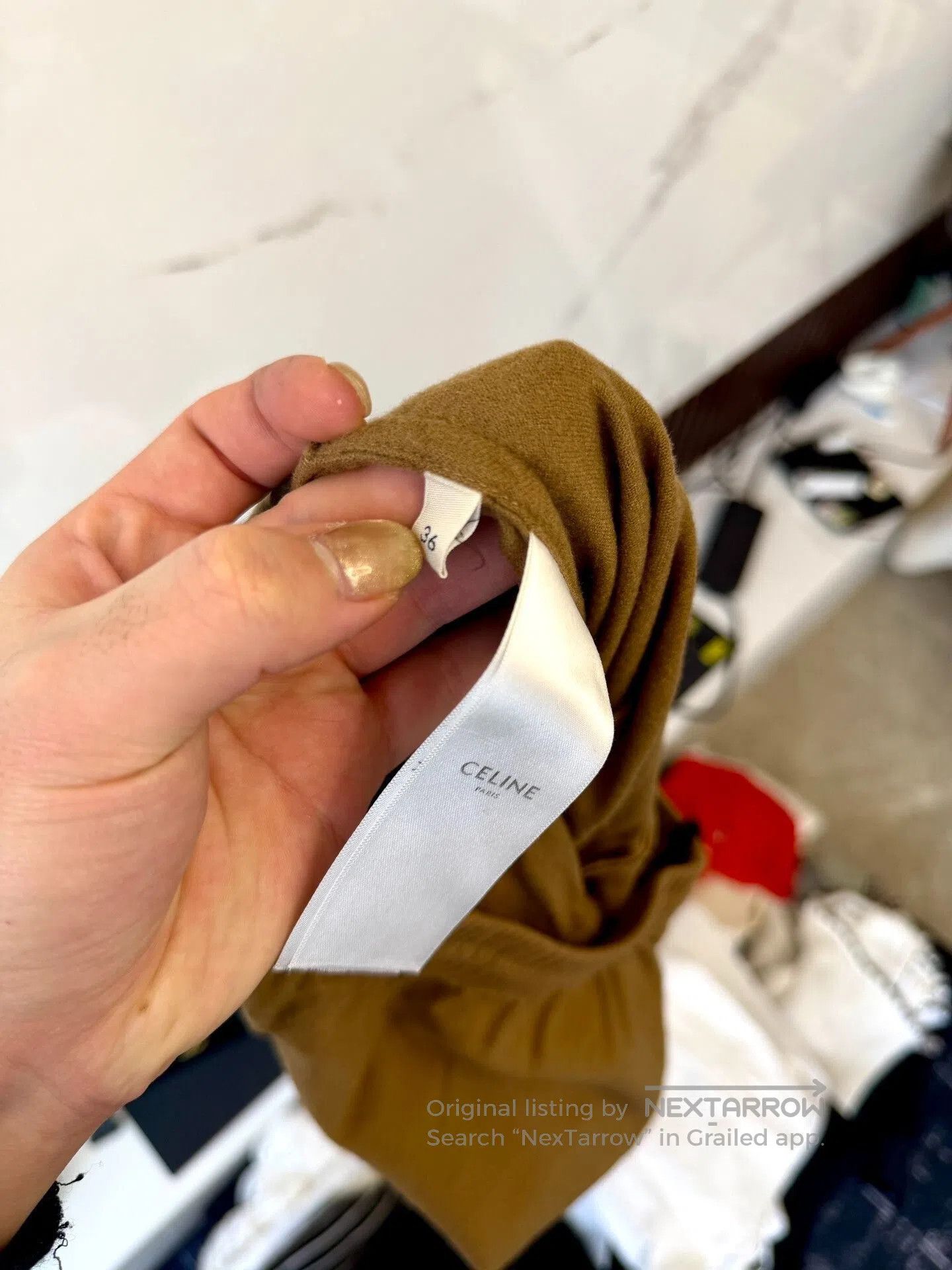 Celine celine brown cashmere casual pants. Size 35" - 4 Thumbnail