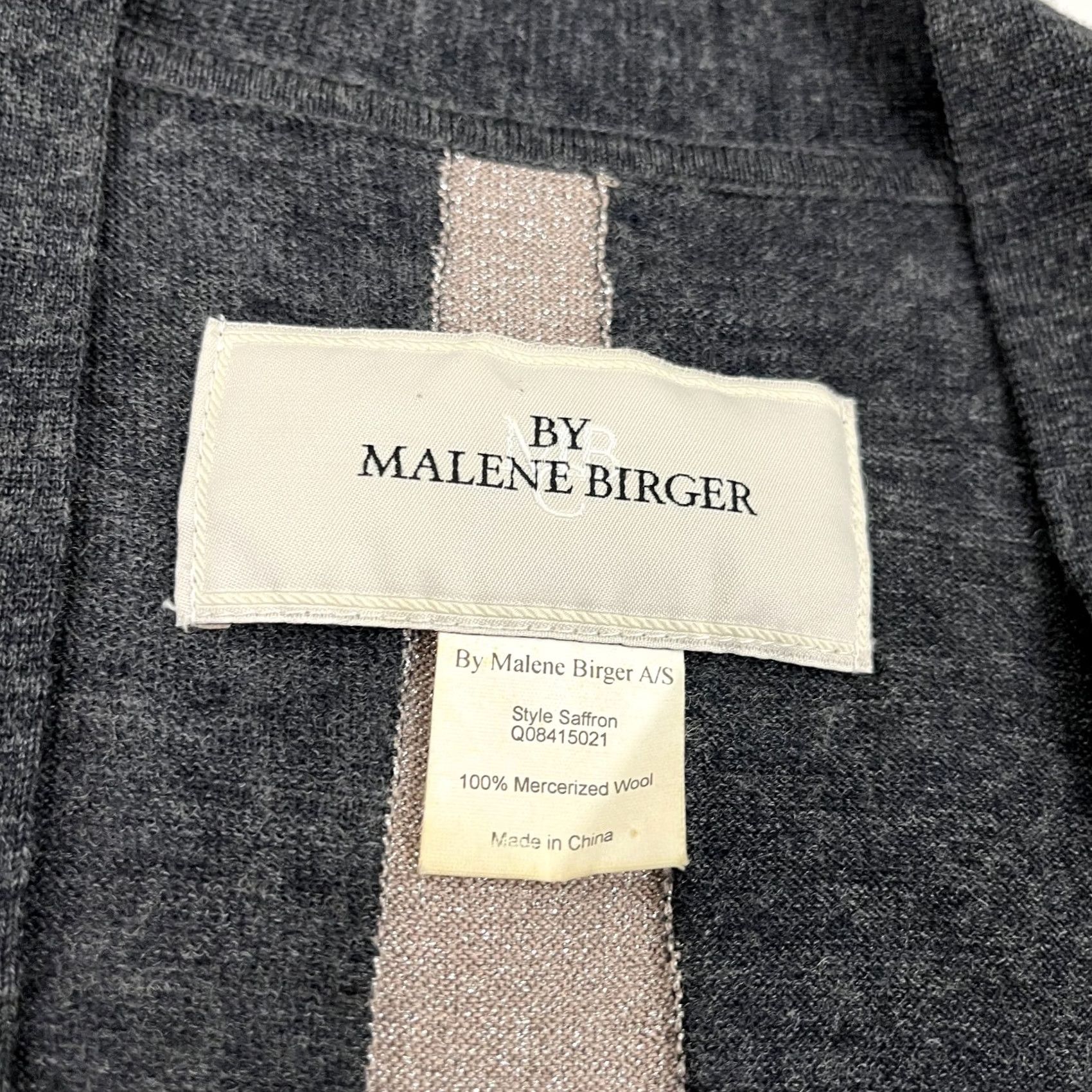 By Malene Birger VINTAGE By Malene Birger A/S Sweater Vest Womens M Gray Saffron Mercerized Wool Layers Size M / US 6-8 / IT 42-44 - 3 Thumbnail