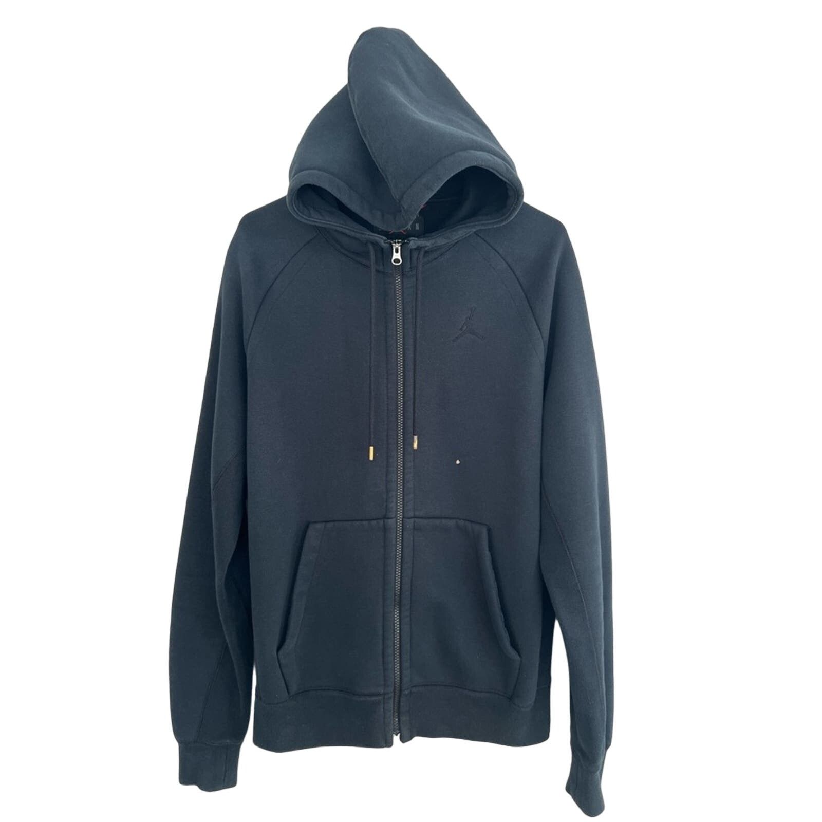 Jordan Brand Nike Men Air Jordan Wings Heavy Fleece Black Jacket Size US M / EU 48-50 / 2 - 1 Thumbnail