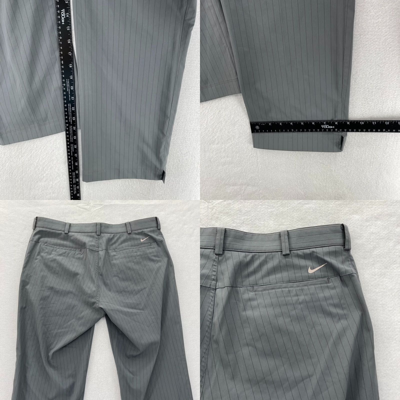 Nike Nike Golf Tour Performance Pants Mens 36x30 Gray Striped Stretch Dri-Fit Pants Size US 36 / EU 52 - 8 Thumbnail