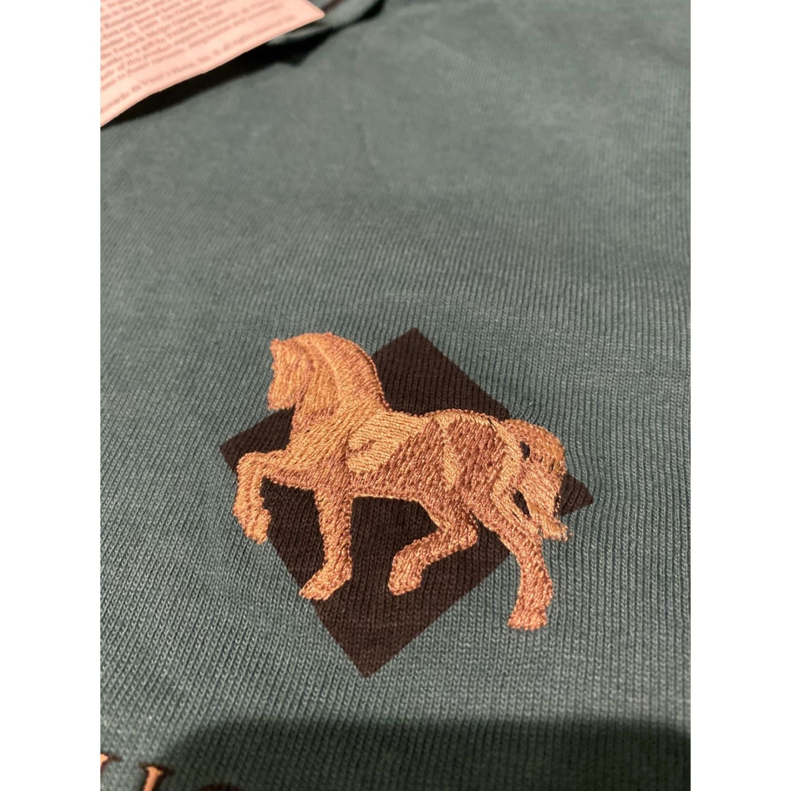 Vintage VINTAGE Leonardo da Vinci’S Horse Shirt L Green Mens Shirt 1999 Polo Quarter Zip Size US L / EU 52-54 / 3 - 5 Thumbnail