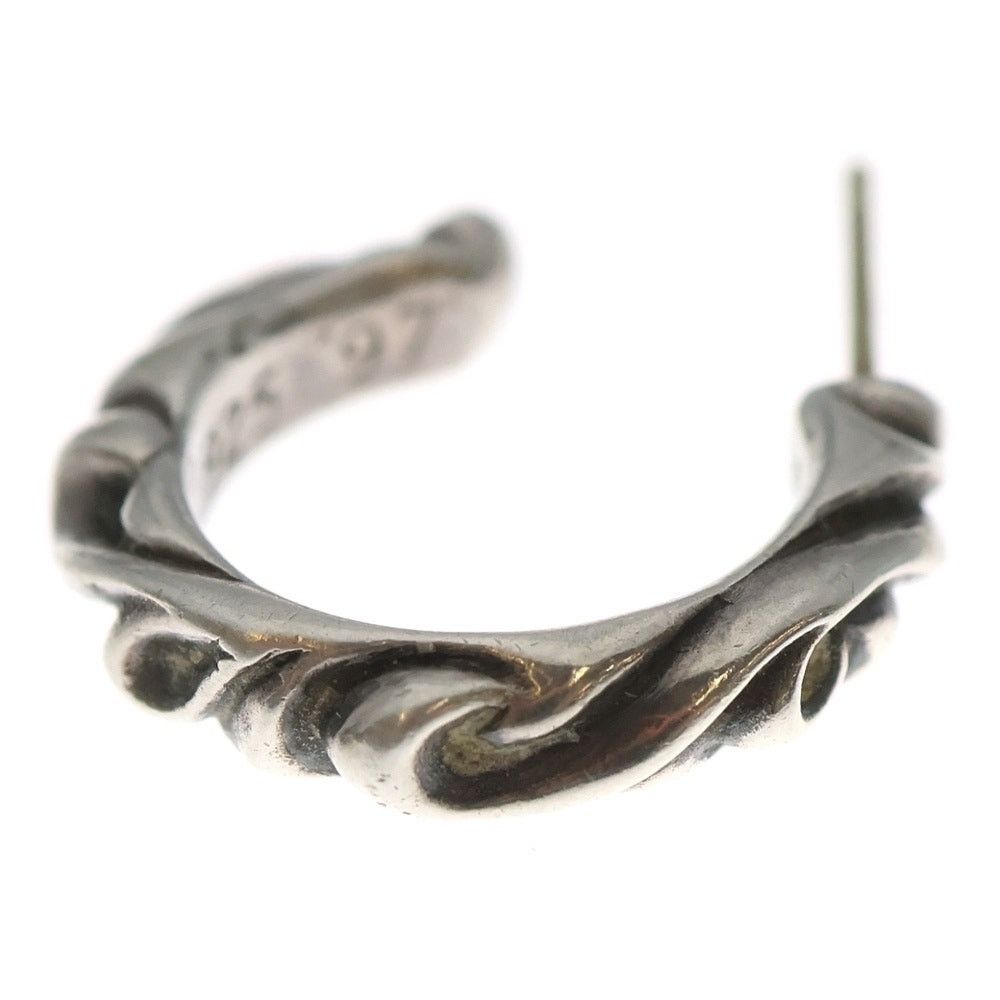 Chrome Hearts Chrome Hearts Silver Hoop Scroll Earring Size ONE SIZE - 3 Thumbnail