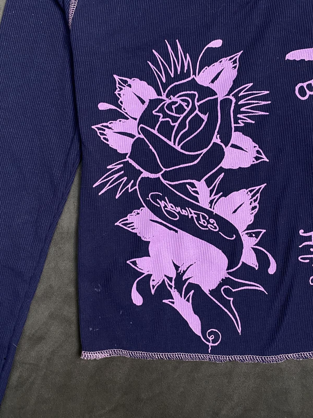 Ed Hardy Rare Ed Hardy Rose Graphic Top Thermal Long Sleeve Medium Size M / US 6-8 / IT 42-44 - 5 Thumbnail