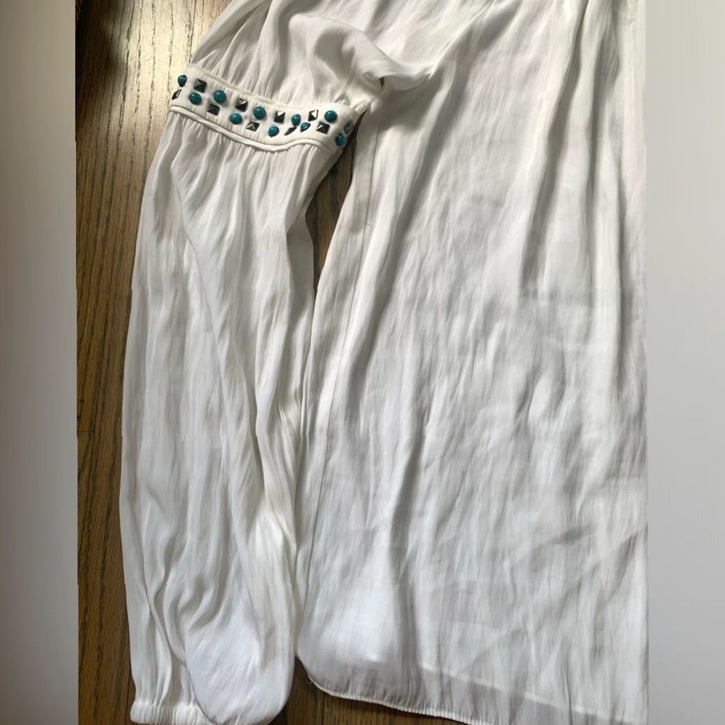 Ramy Brook Ramy Brook New York XS Long Sleeve Blouse White Women XS Blouse White Size XS / US 0-2 / IT 36-38 - 2 Thumbnail