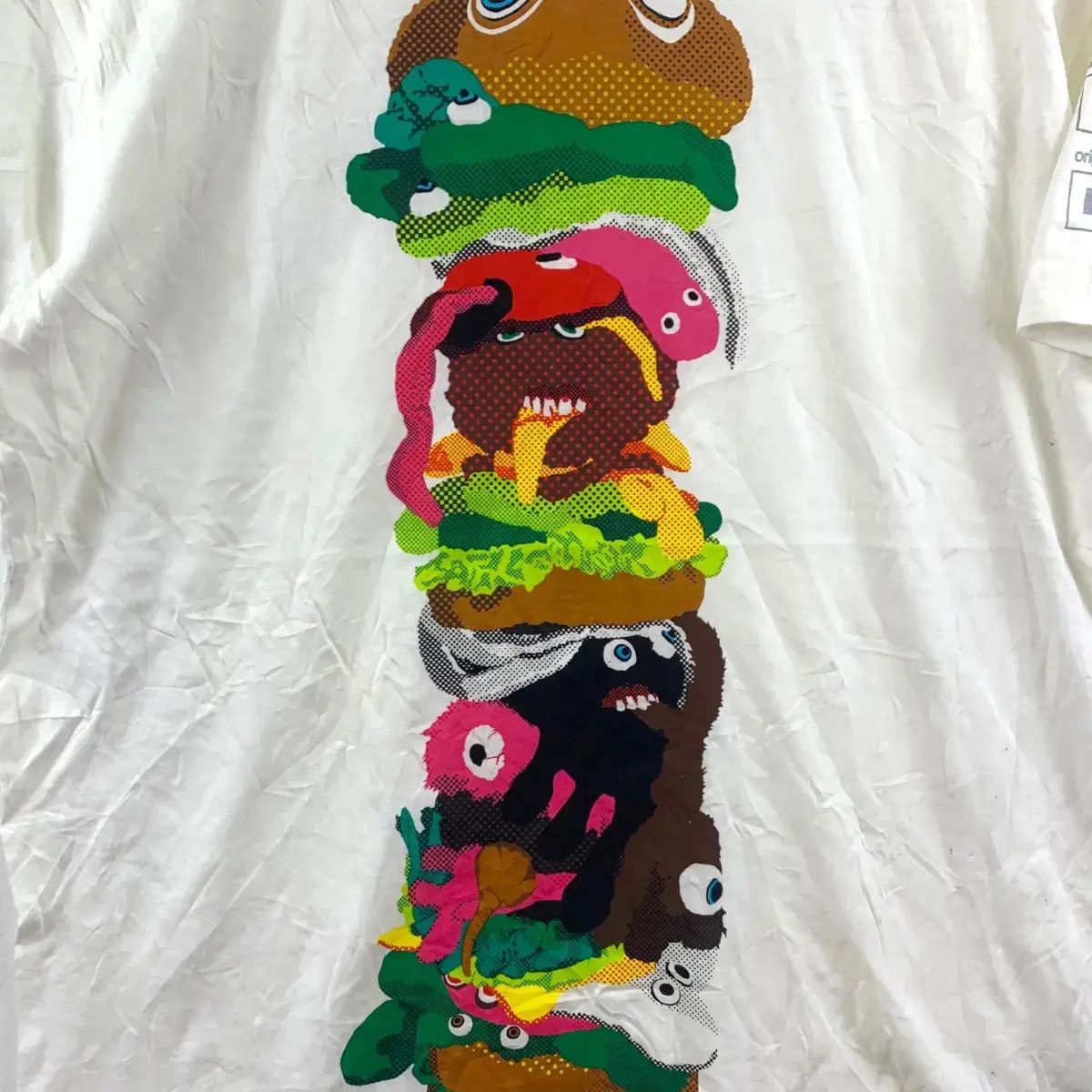 Vintage PELOQOON WANDERWALL ARTWORK Buddah Burger Tee Shirt Pop Art Size S / US 4 / IT 40 - 3 Thumbnail