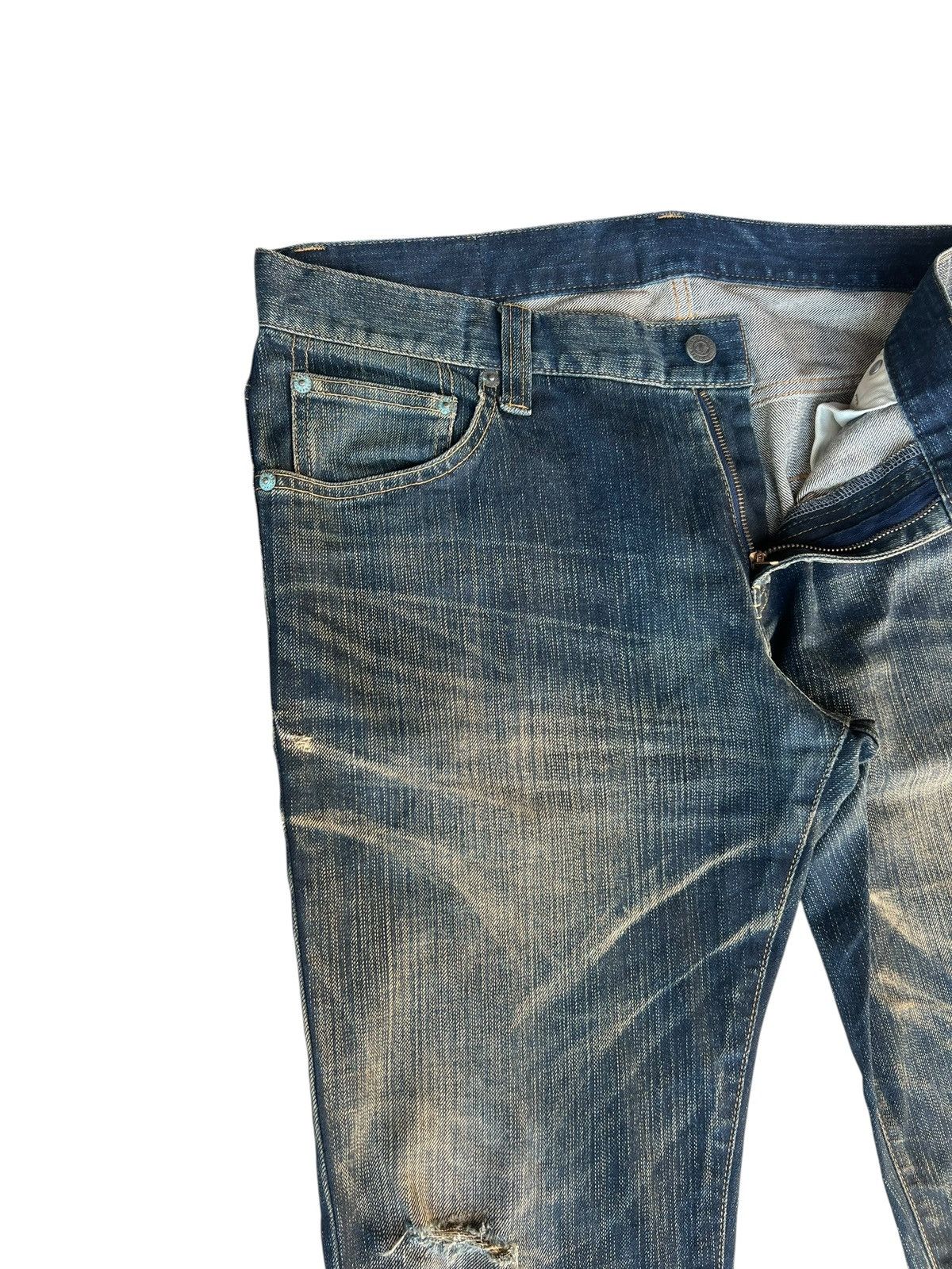 Tornado Mart Trashed Tornado Mart Distress Dirty Mud Denim Flare Jeans Size US 33 - 8 Thumbnail