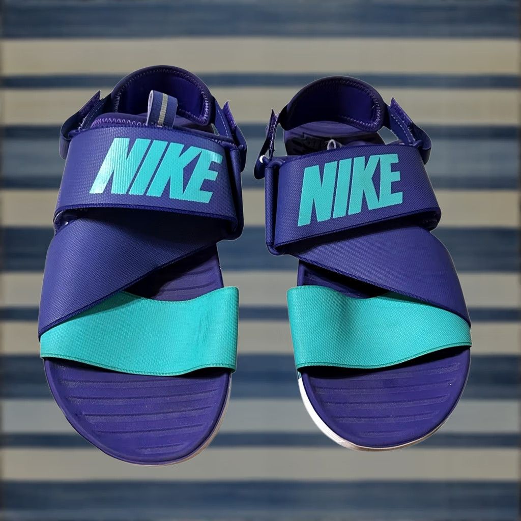 Nike Nike ACG Air Deschutz Sandals Women's 9 Purple & Teal Nylon Rubber Neoprene Hook & Loop Slip-On Casual Outdoor Sports Size US 9 / IT 39 - 1 Thumbnail