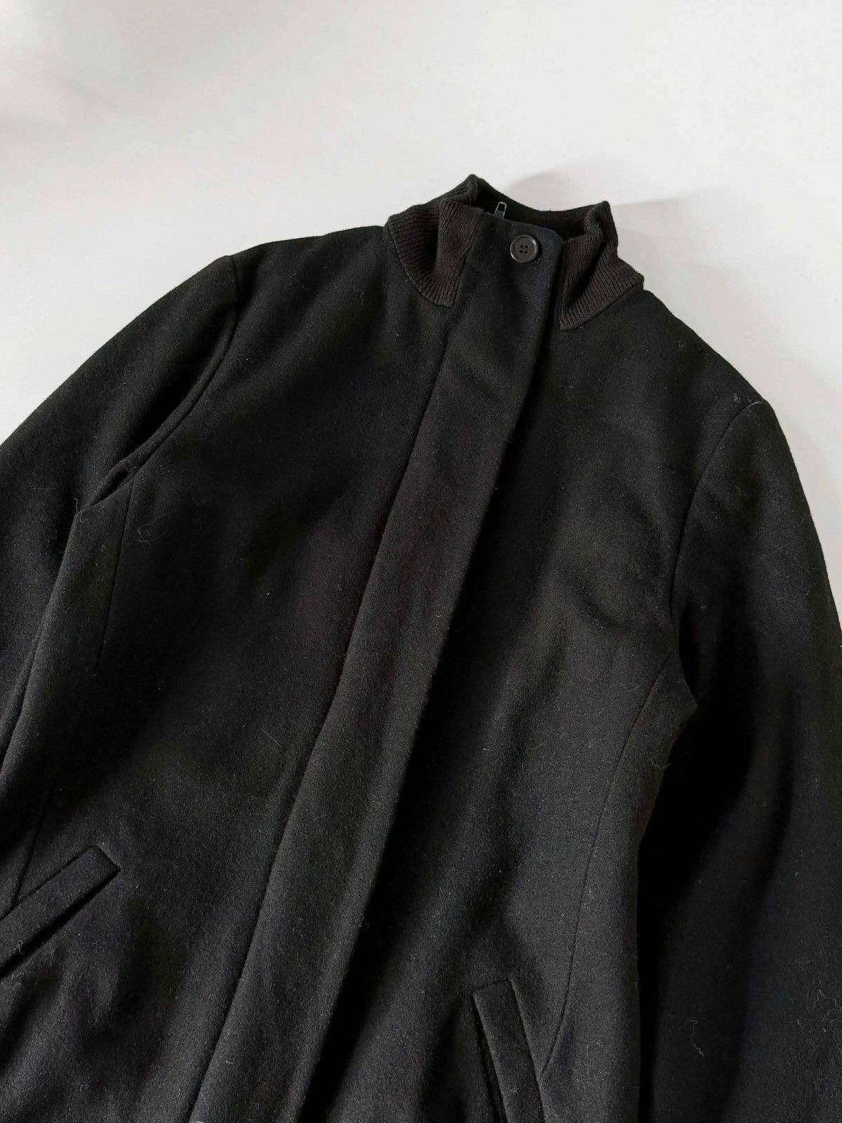 Helmut Lang Helmut Lang 1998 Black Long Wool Coat Size XS / US 0-2 / IT 36-38 - 3 Thumbnail