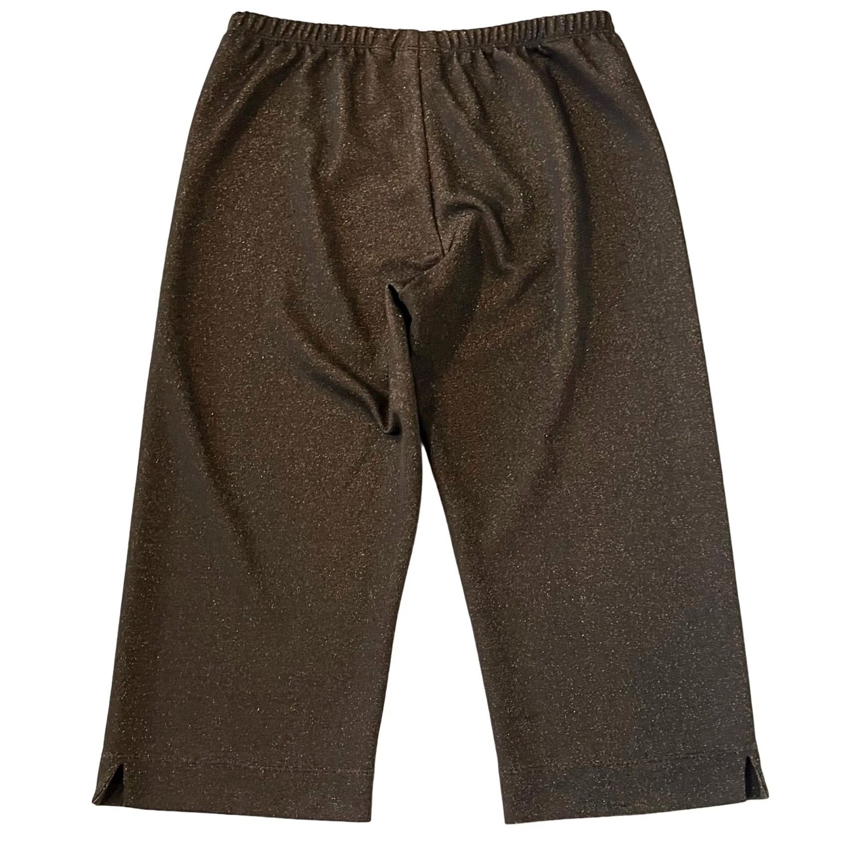 Vintage Chico’s Design Brown Metallic Capris Cropped Knit Pants Pull On Sz 2 (L) Womens Capris Knit Pants Brown Metallic USA 2000s? Size 36" / US 14 / IT 50 - 3 Thumbnail