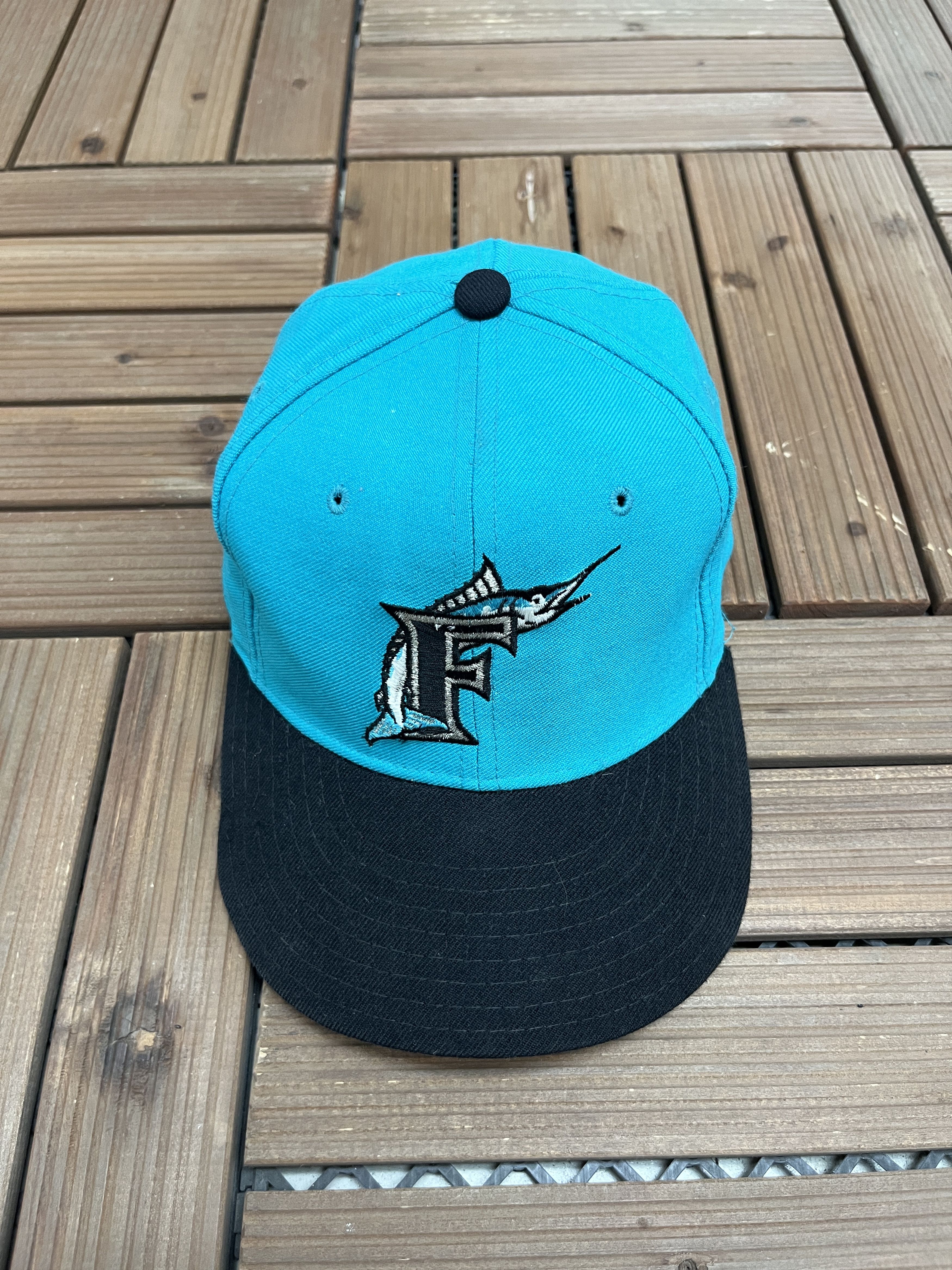 New Era × Vintage Florida Marlins Embroidered Vintage Hat Cap Size 7 1/8 Size ONE SIZE - 2 Thumbnail