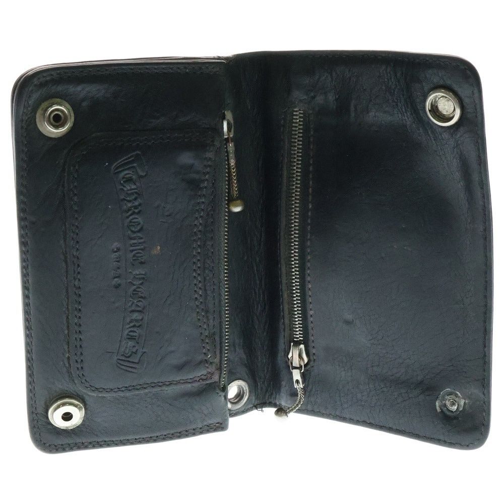 Chrome Hearts Chrome Hearts 2Zip Cross Ball Button Wallet Black Size ONE SIZE - 4 Thumbnail