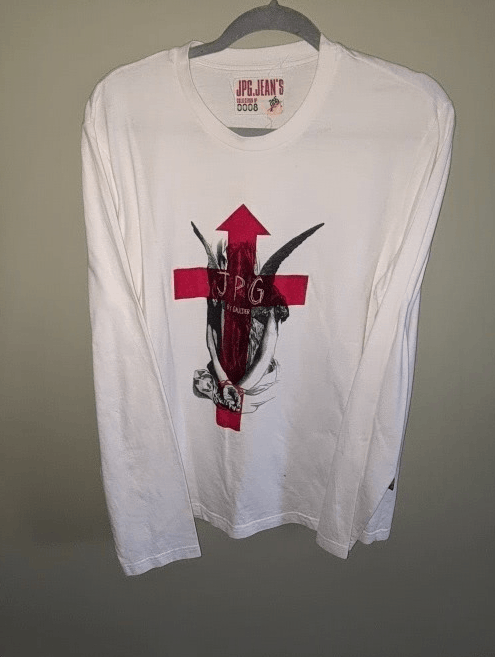 Jean Paul Gaultier Angel Cross velvet Long Sleeve M
