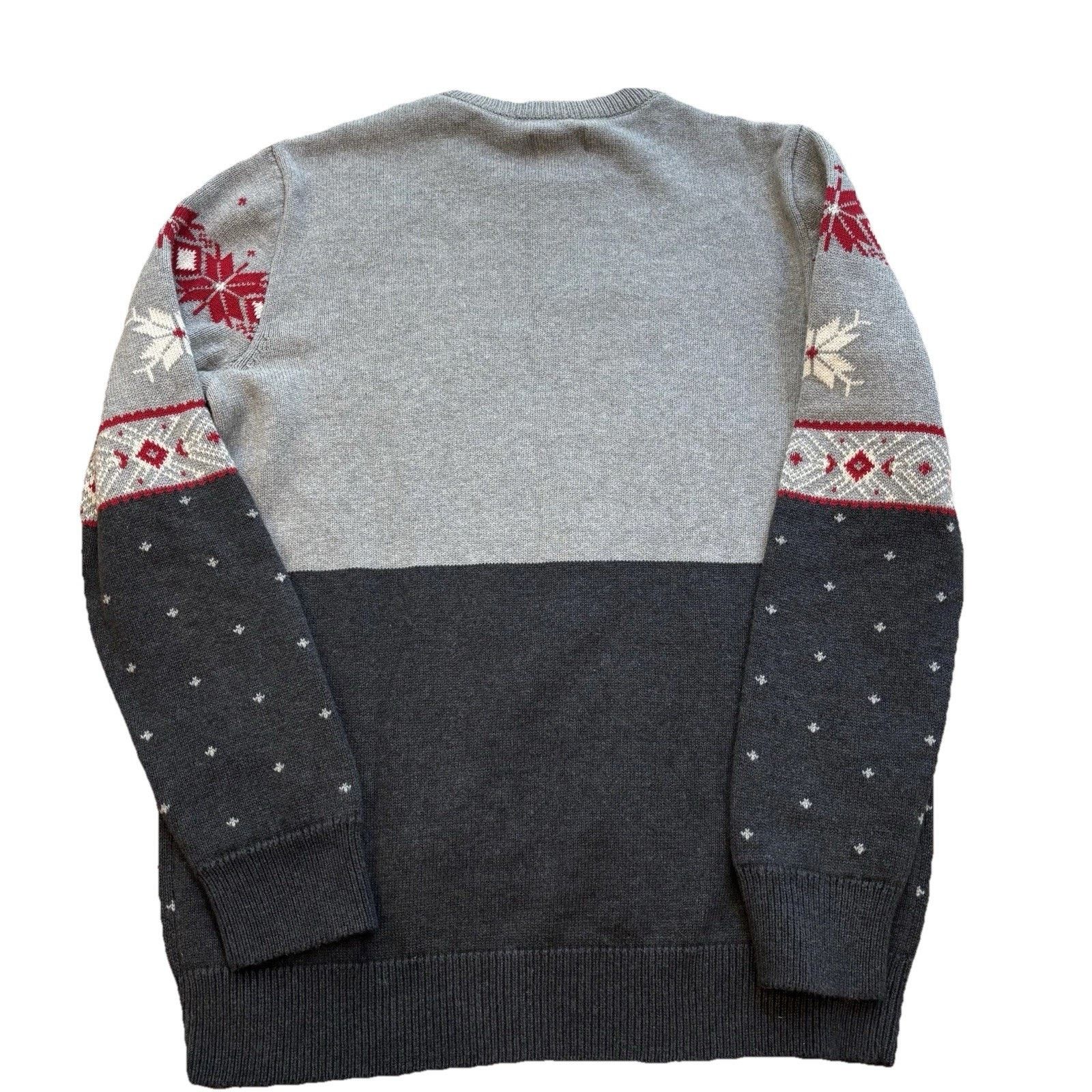 Chaps Chaps Sweater Gray Reindeer Snowflake Women's Small Cotton Size S / US 4 / IT 40 - 4 Thumbnail