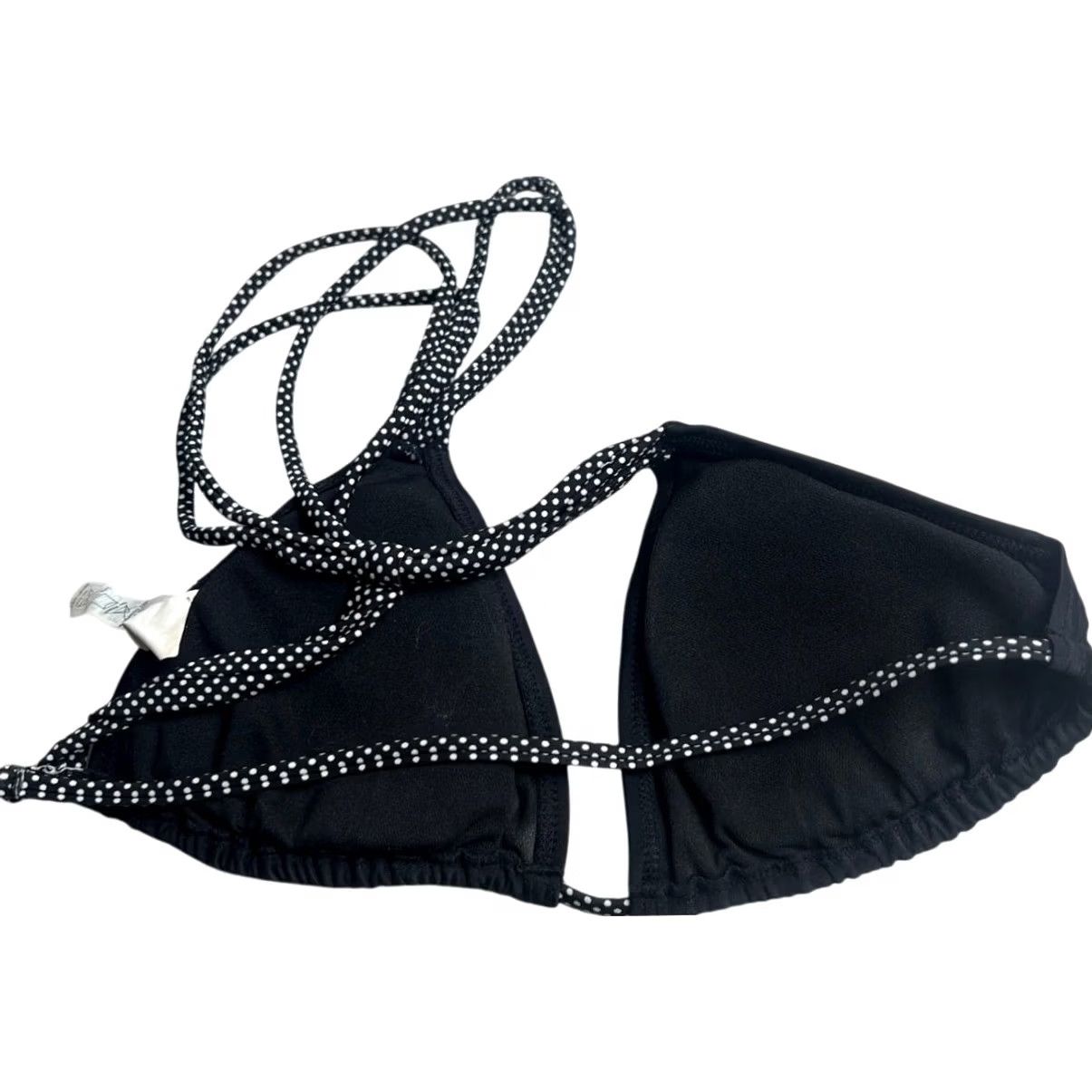Vintage Damsel Black Bikini Top Shoulder Strap Swim Medium M Womens Size M / US 6-8 / IT 42-44 - 2 Thumbnail