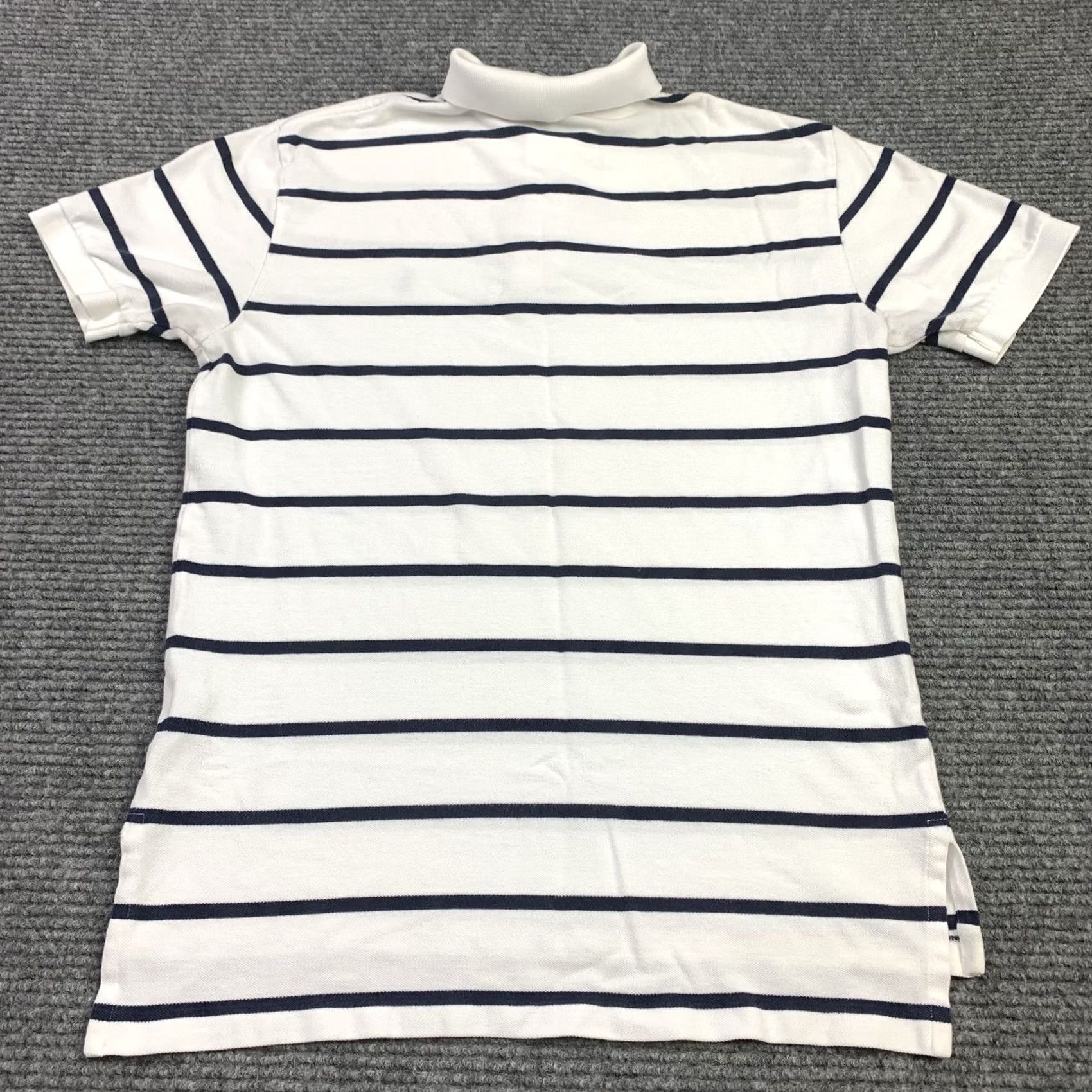 Polo Ralph Lauren Polo Ralph Lauren Polo Shirt Striped Short Sleeve Embroidered Pony White With Blue Stripes Mens M Size US M / EU 48-50 / 2 - 3 Thumbnail
