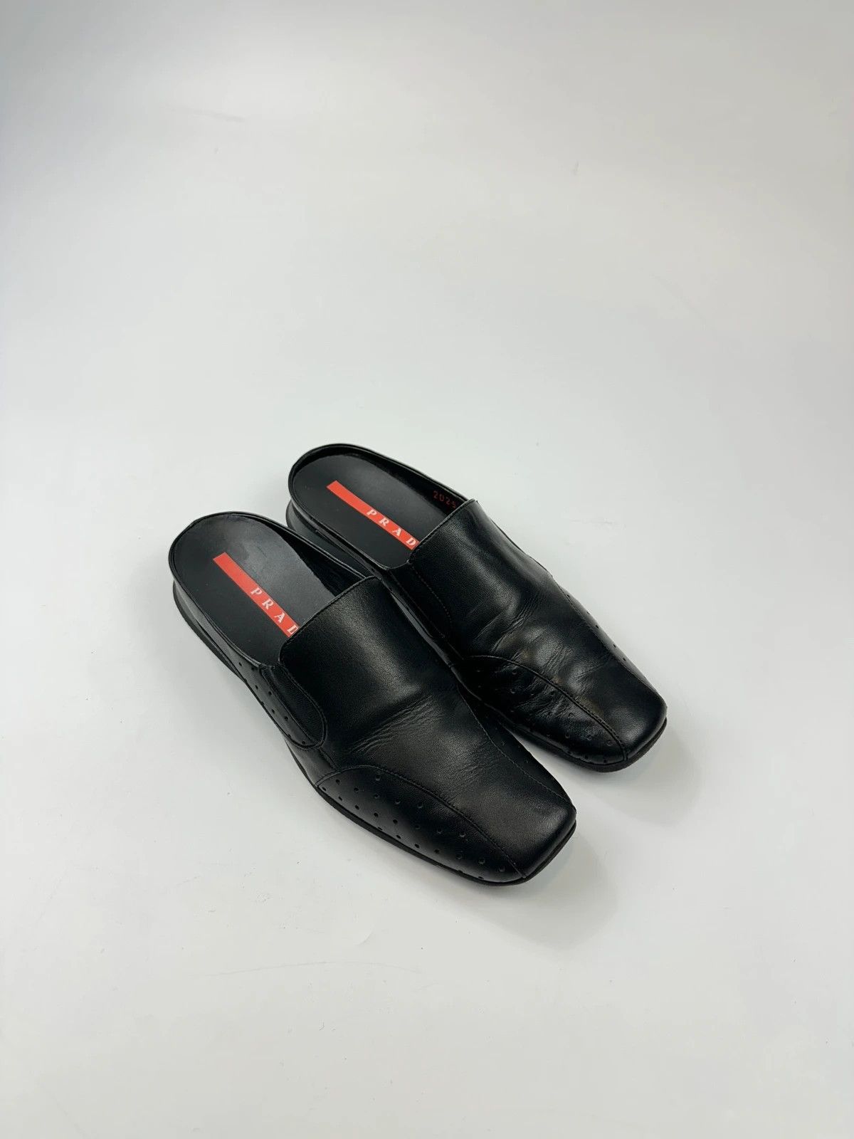 Prada Prada Sport SS99 Black Leather Mules Shoes Size US 6 / IT 36 - 3 Thumbnail
